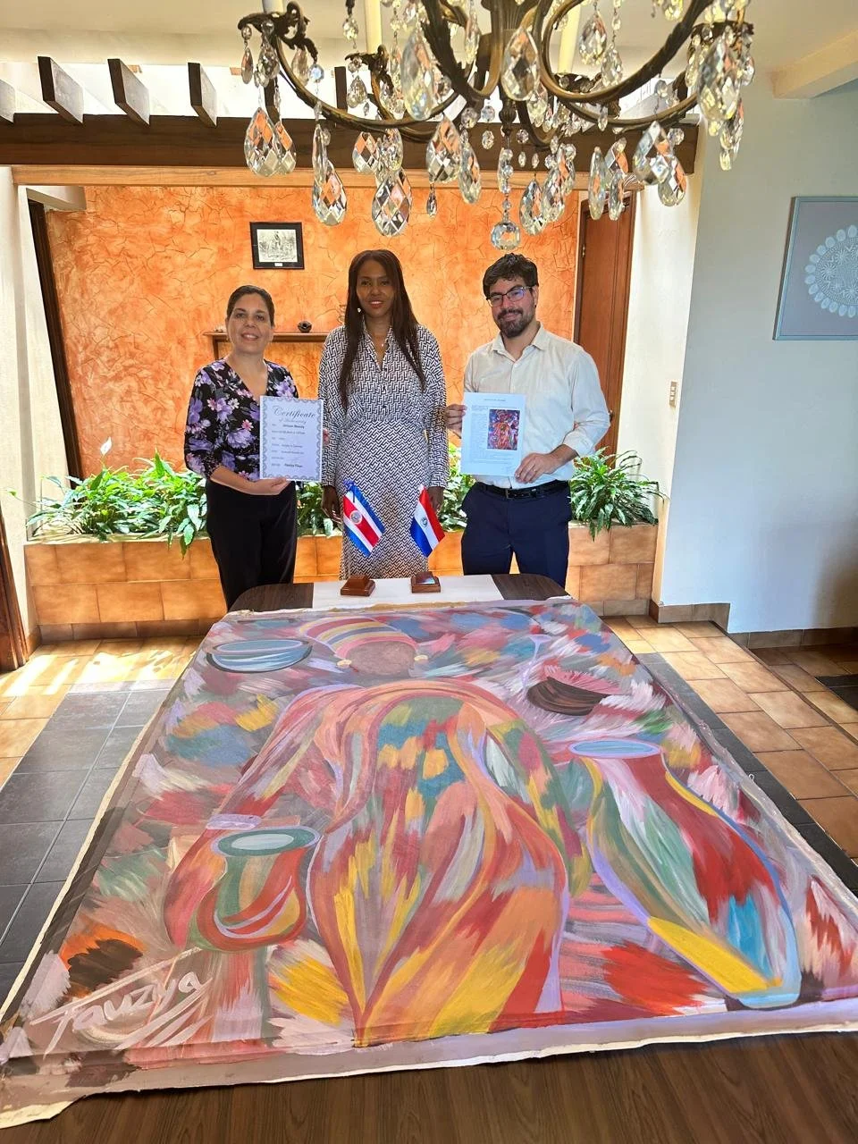 This artwork titled “African Beauty” was collected  by the Government of Paraguay to be added as a part of the Paraguay Museum art collection.