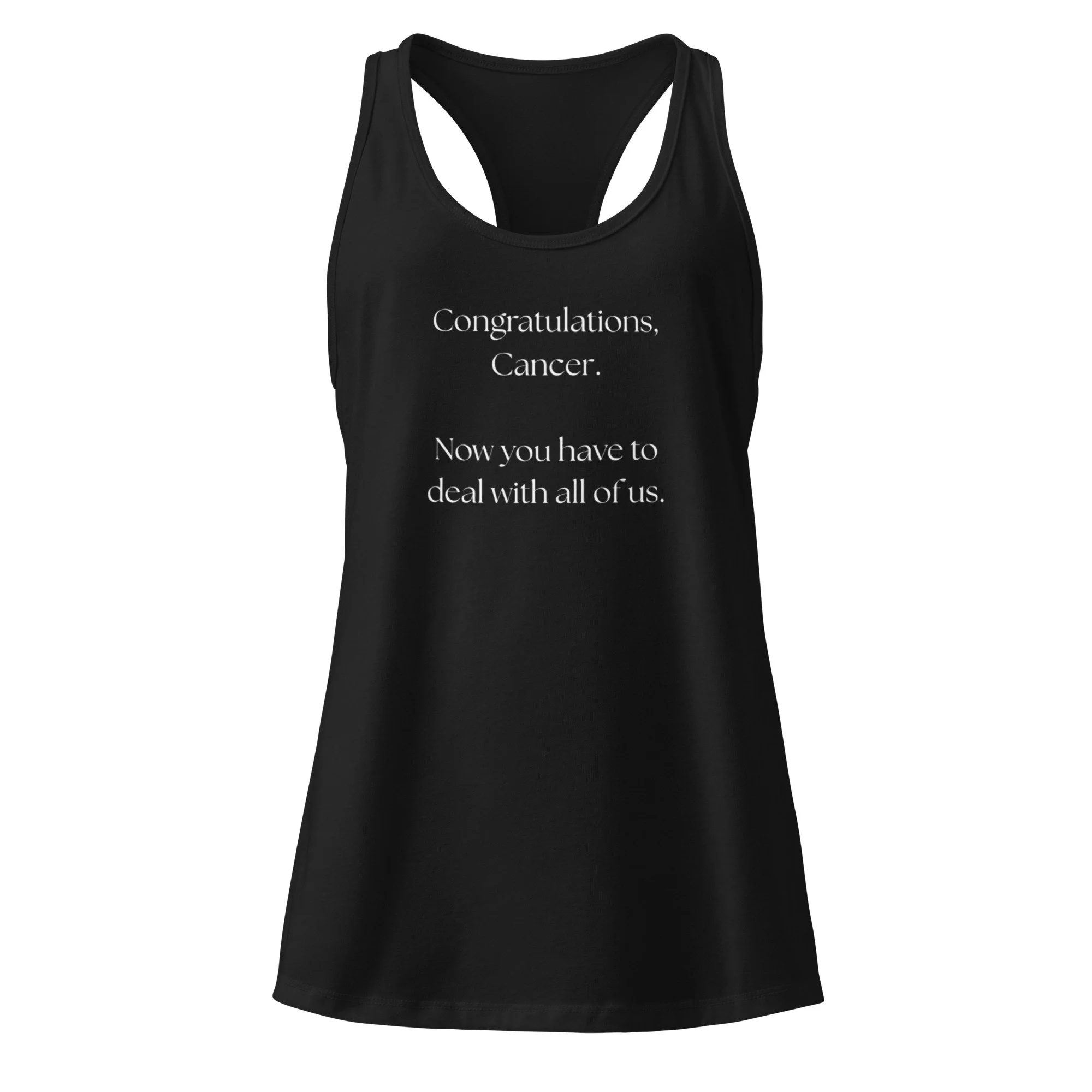 Deal With All of Us - Women’s Racerback Tank Top