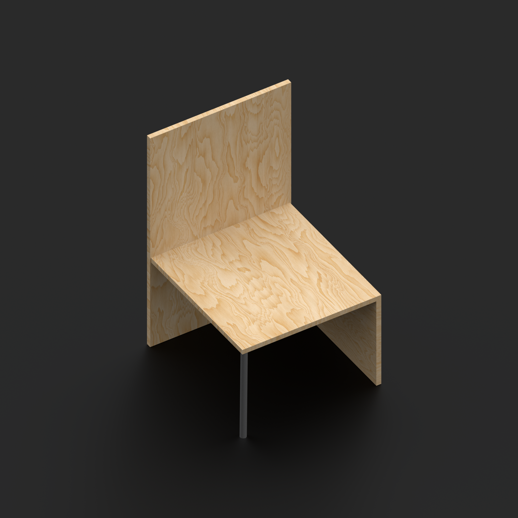 CH-01
[plywood & stainless steel basic chair]
