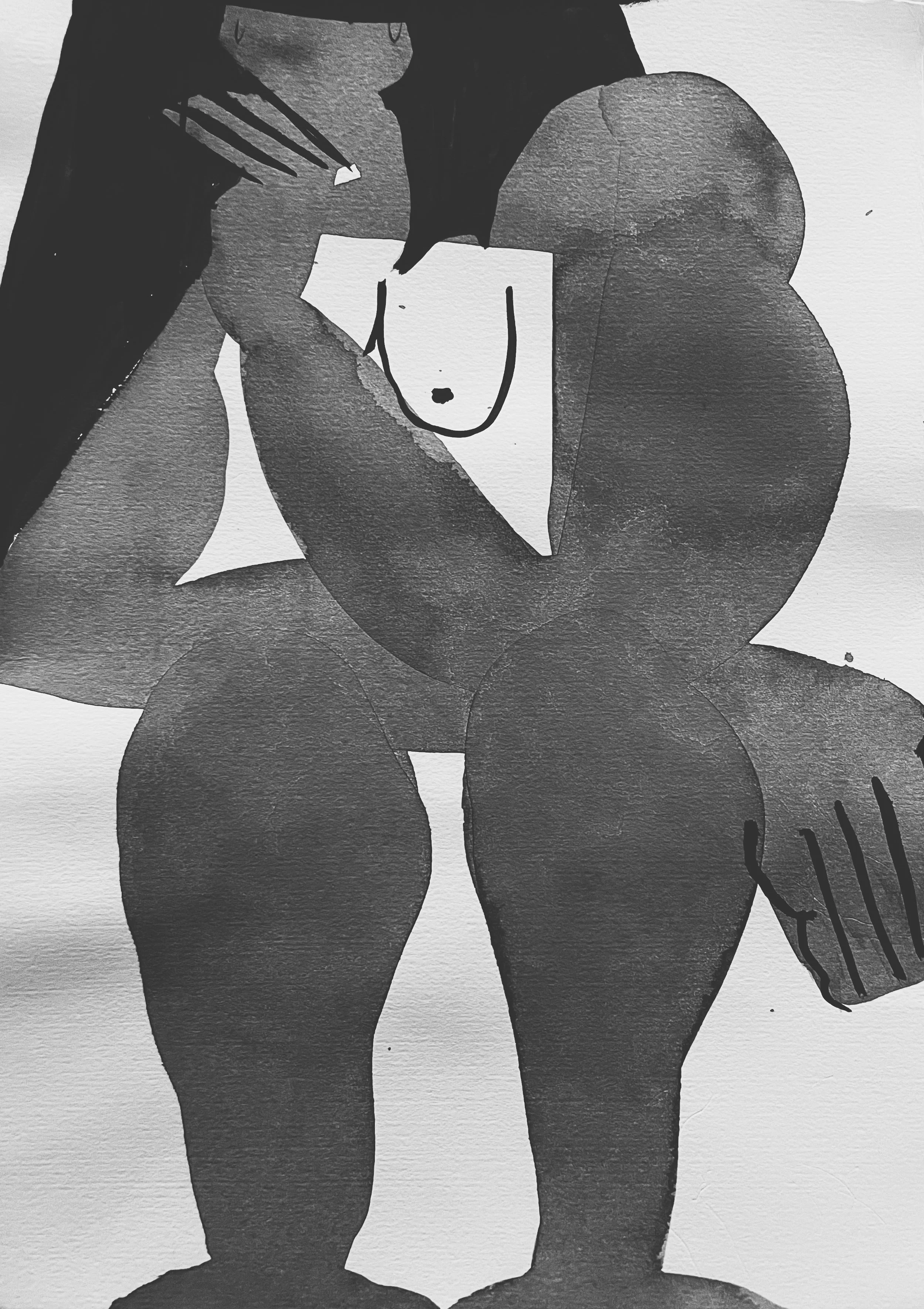 GIRL [indian ink on FABRIANO ROSASPINA]