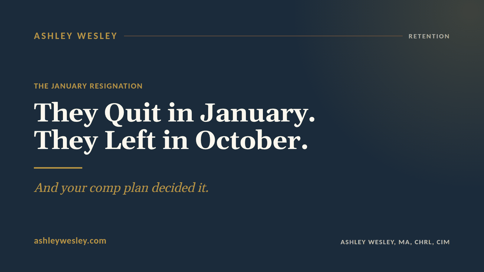 The People Who Quit in January Decided to Leave in October