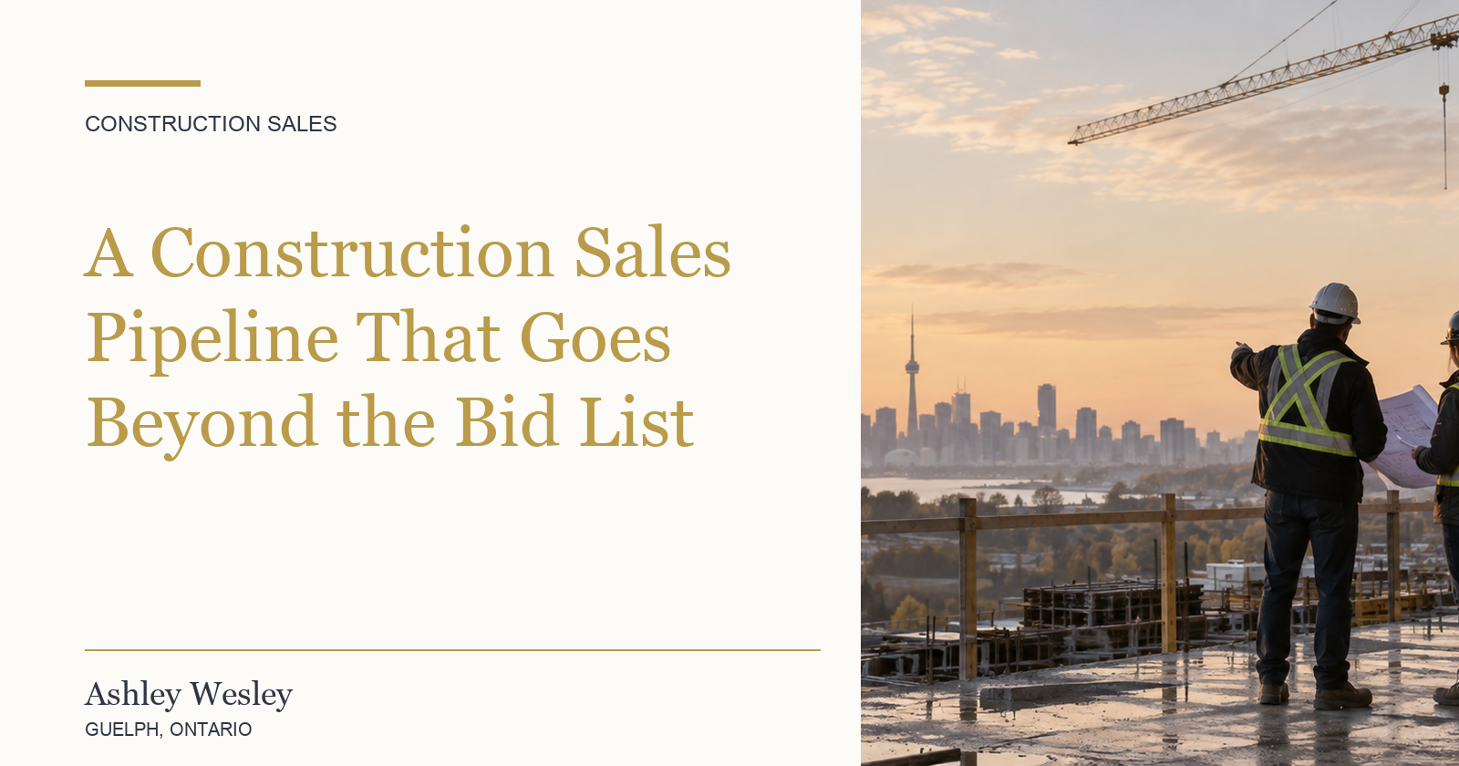 A Construction Sales Pipeline That Goes Beyond the Bid List