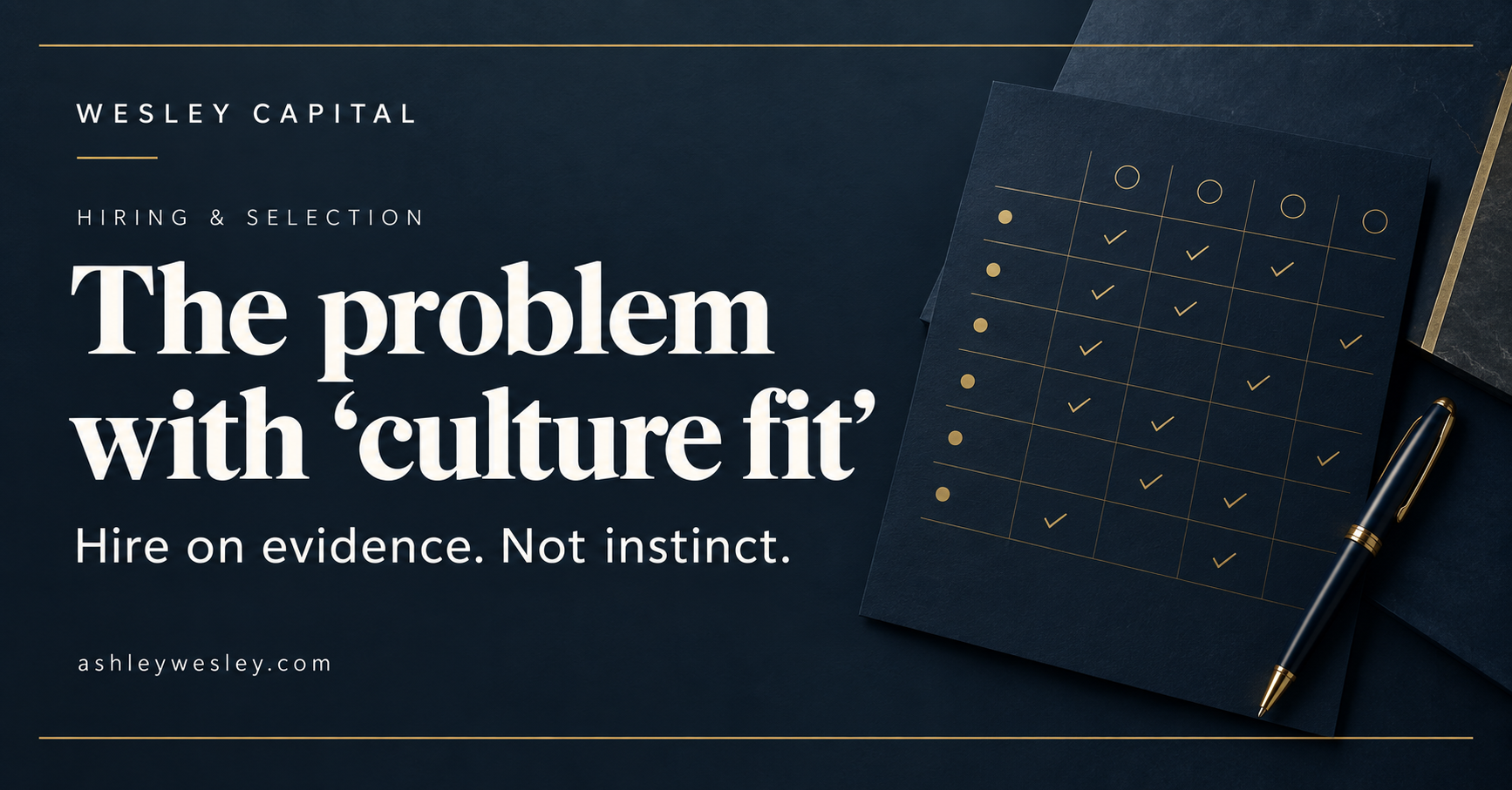 Hiring for culture fit is a legal landmine. Here's what to hire for instead