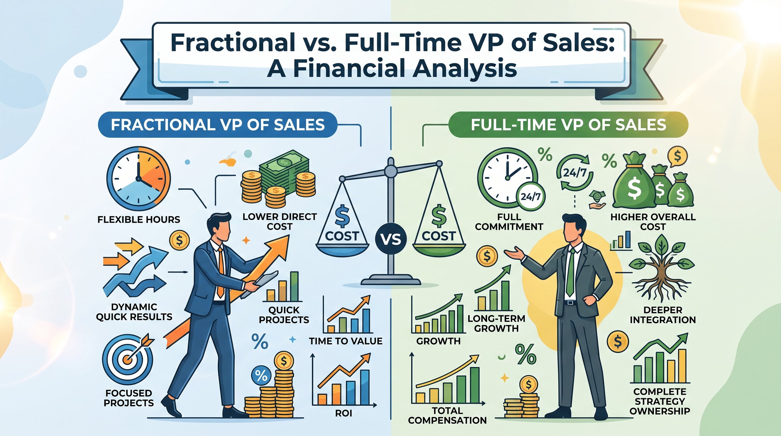 Fractional vs. Full-Time VP of Sales: A Financial Analysis