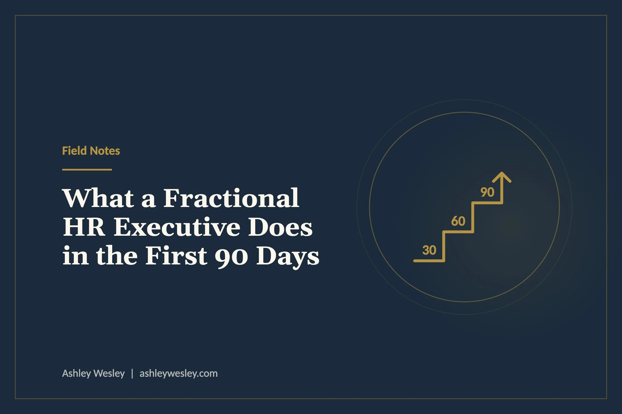 What a Fractional HR Executive Does in the First 90 Days
