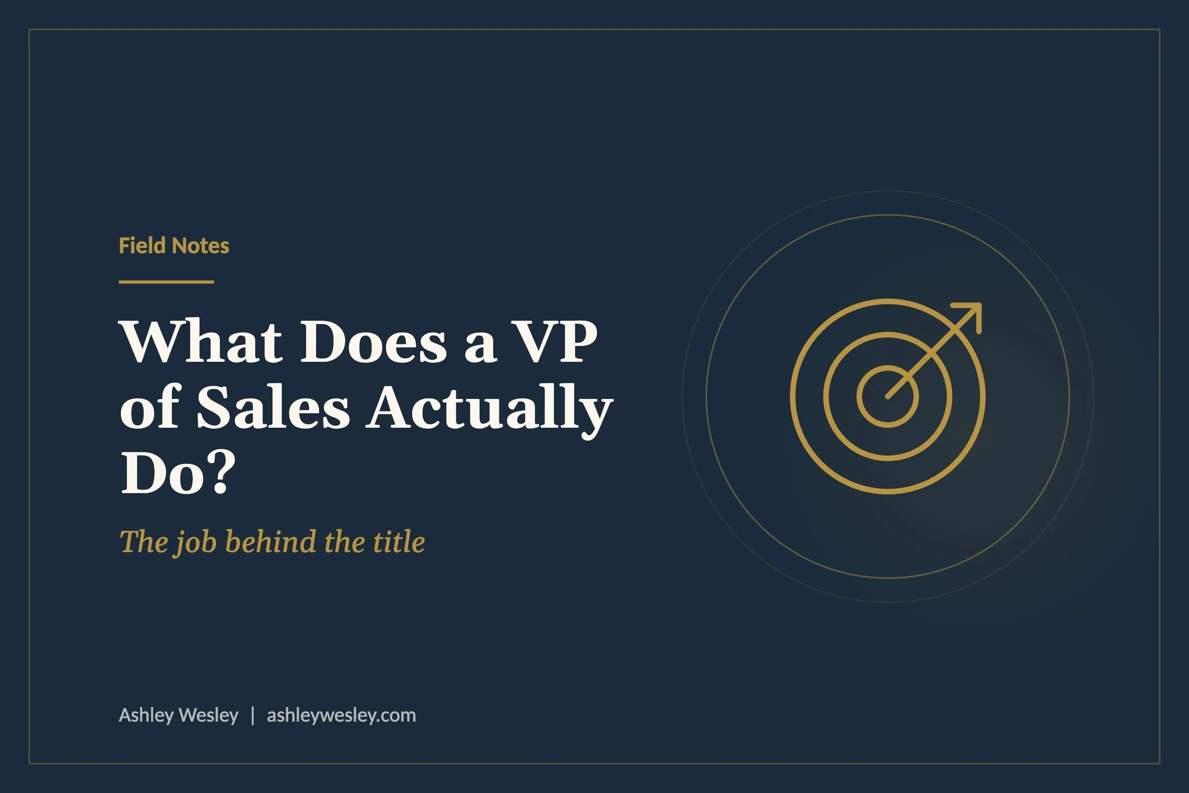 What Does a VP of Sales Actually Do?