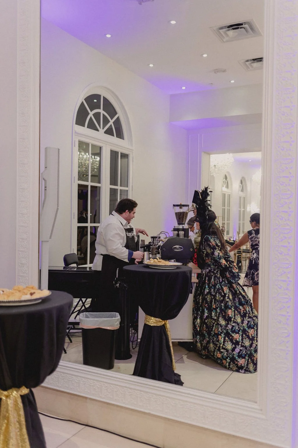 Beautiful mobile espresso bar for elegant events:  fundraisers, weddings, galas, anniversaries and more