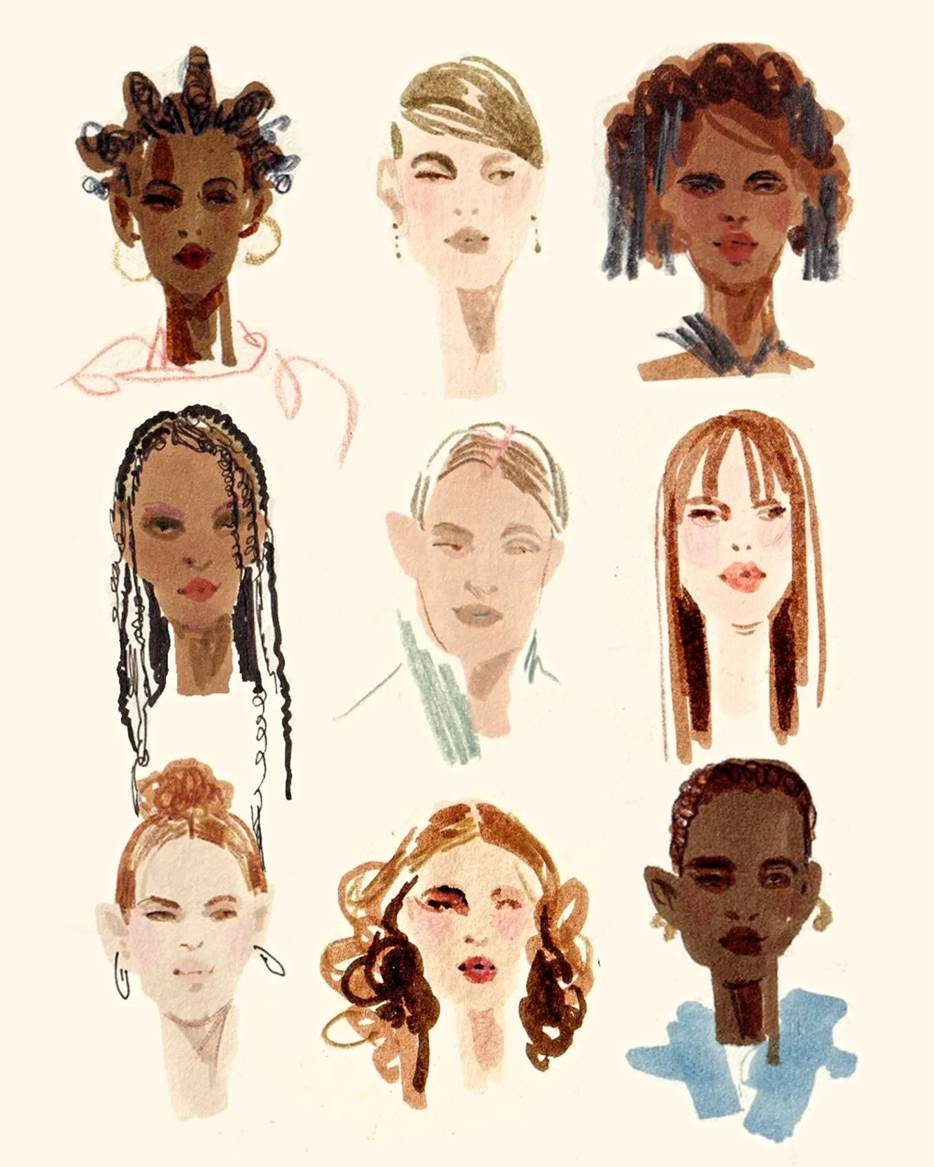 Happy International Women&rsquo;s Day! 💓
.
.
.
.
.
.
#InternationalWomensDay #WomenInArt #FashionIllustration #CelebrateWomen #diversityinbeauty