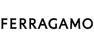 Ferragamo logo in black text on a white background