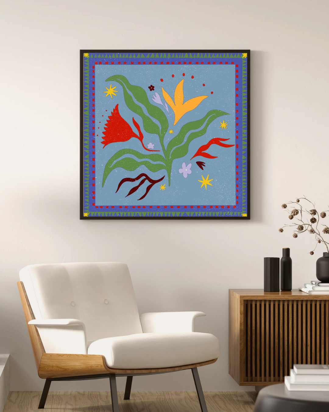 post modern folk.  Wall Art Frame Mockup .png