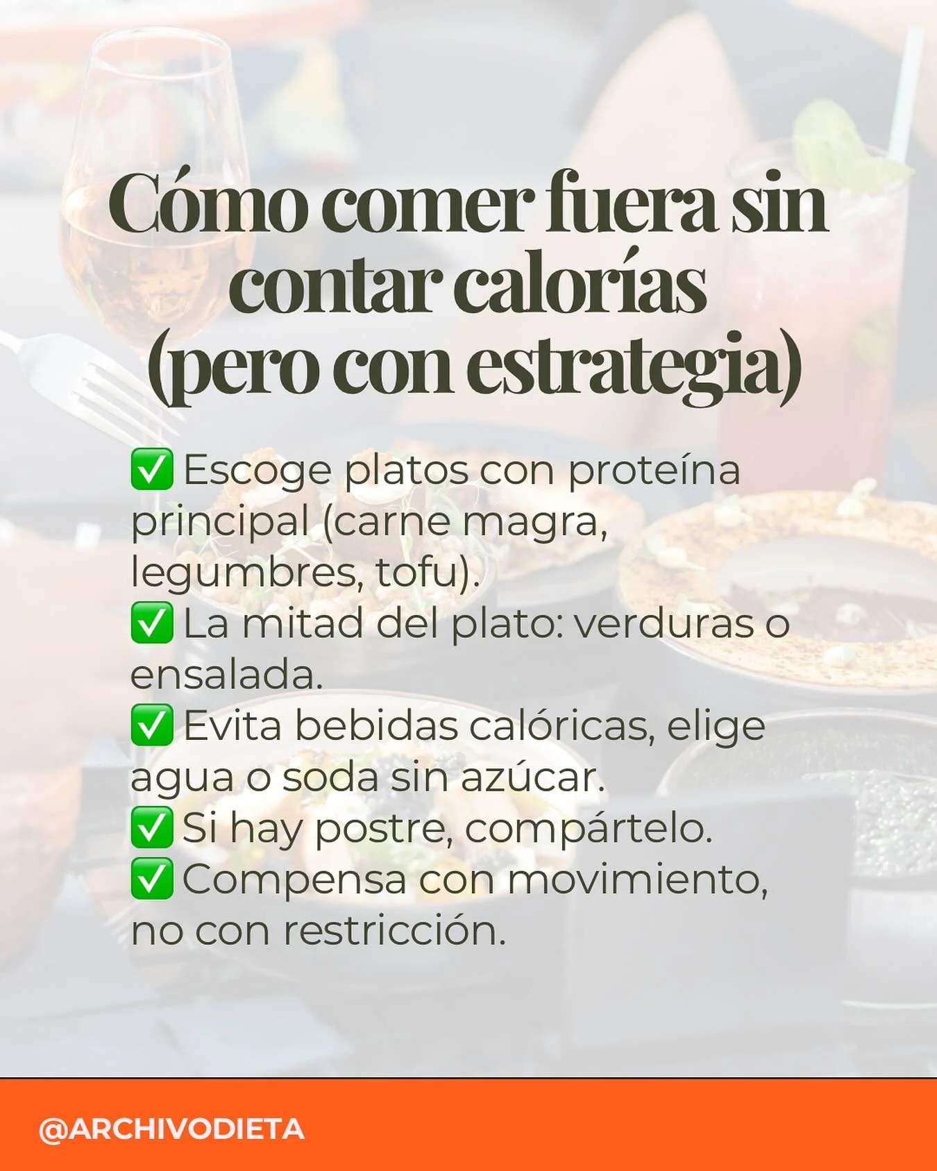 Puedes salir a comer y seguir progresando.

(No necesitas llevar tupper al restaurante, solo un poco de observaci&oacute;n y coherencia).

💬 Tu cuerpo no se desbalancea por una comida. Se desbalancea cuando vives en extremos, la libertad tambi&eacut