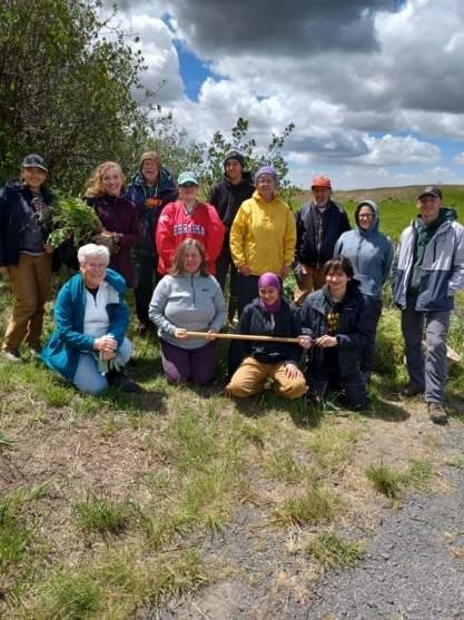 Volunteers from our Weeding Party at the Whelan site
