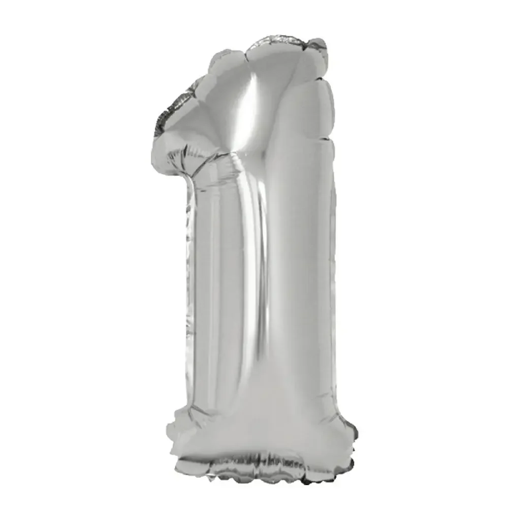 34" SILVER NUMBERS 0-9