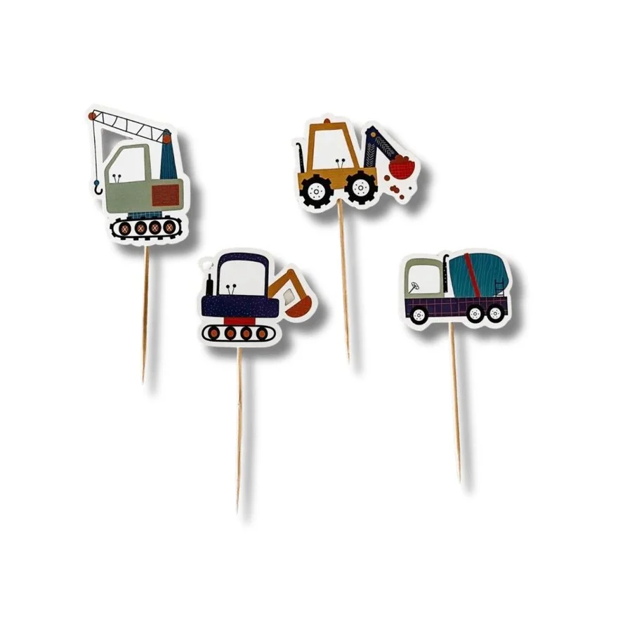 BUILDER CUPCAKE TOPPERS