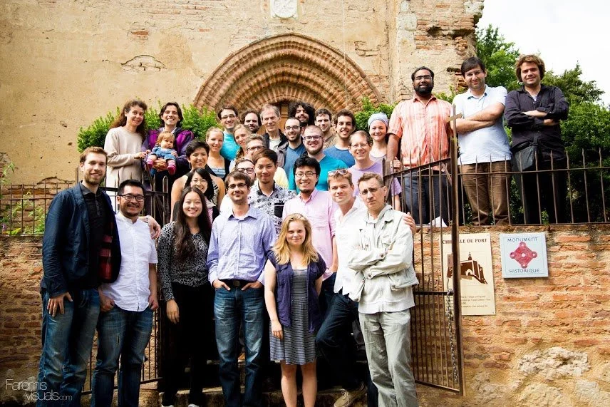 Composers at the Etchings Festival, gathering for contemporary music workshops, collaboration, and new artistic exploration.