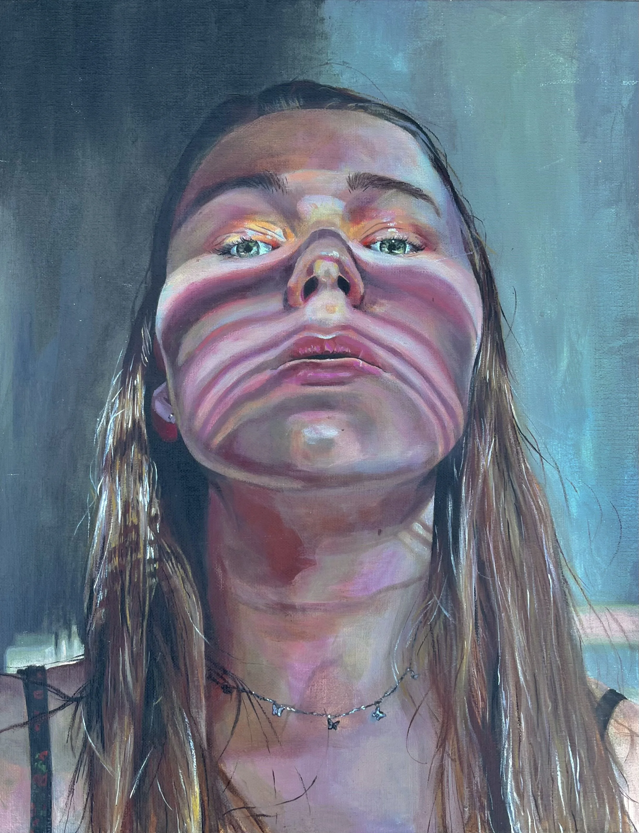 ‘Shadowed’ acrylic painting 35.5x45.5 cm