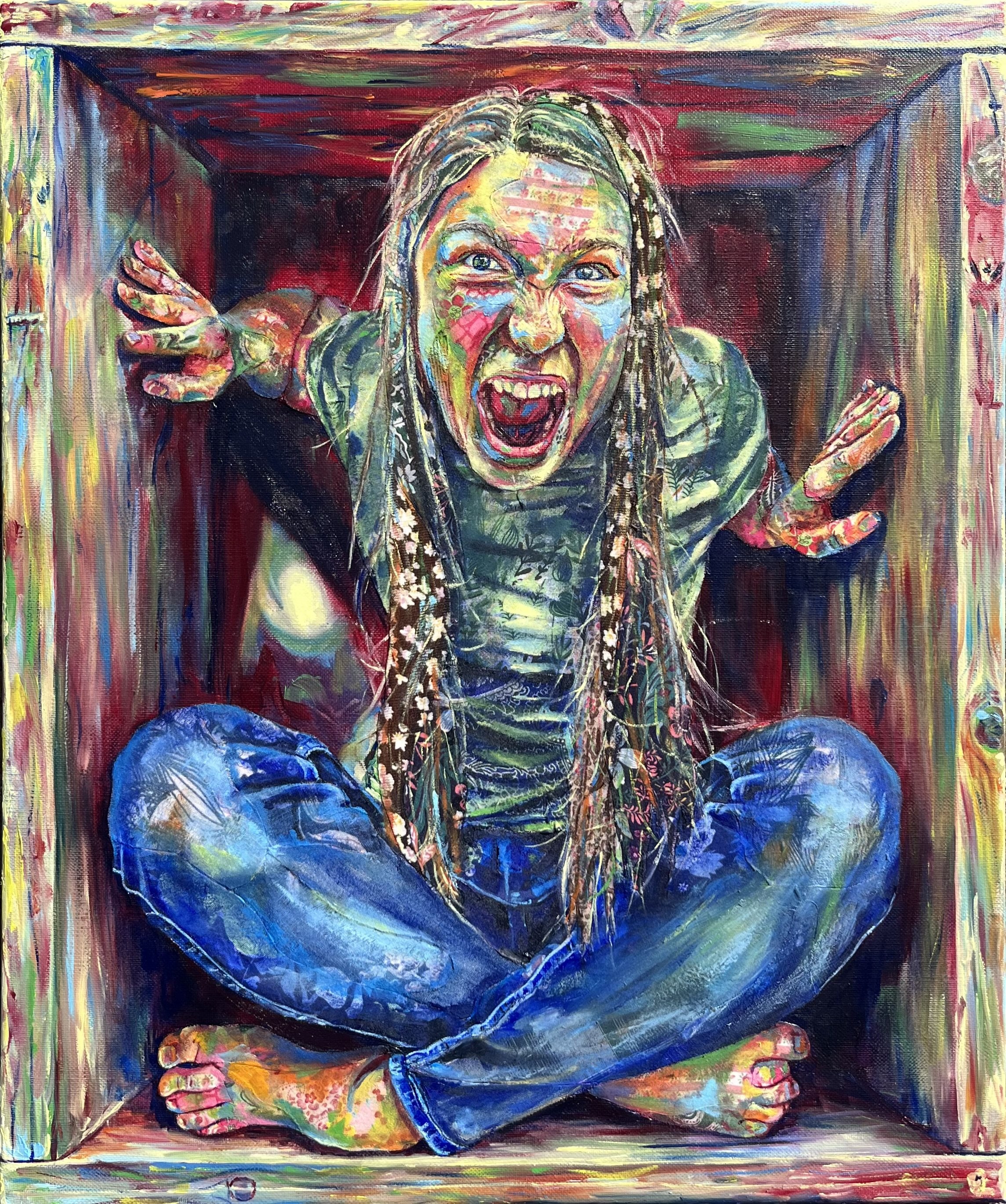 ‘Breaking Out’ mixed media