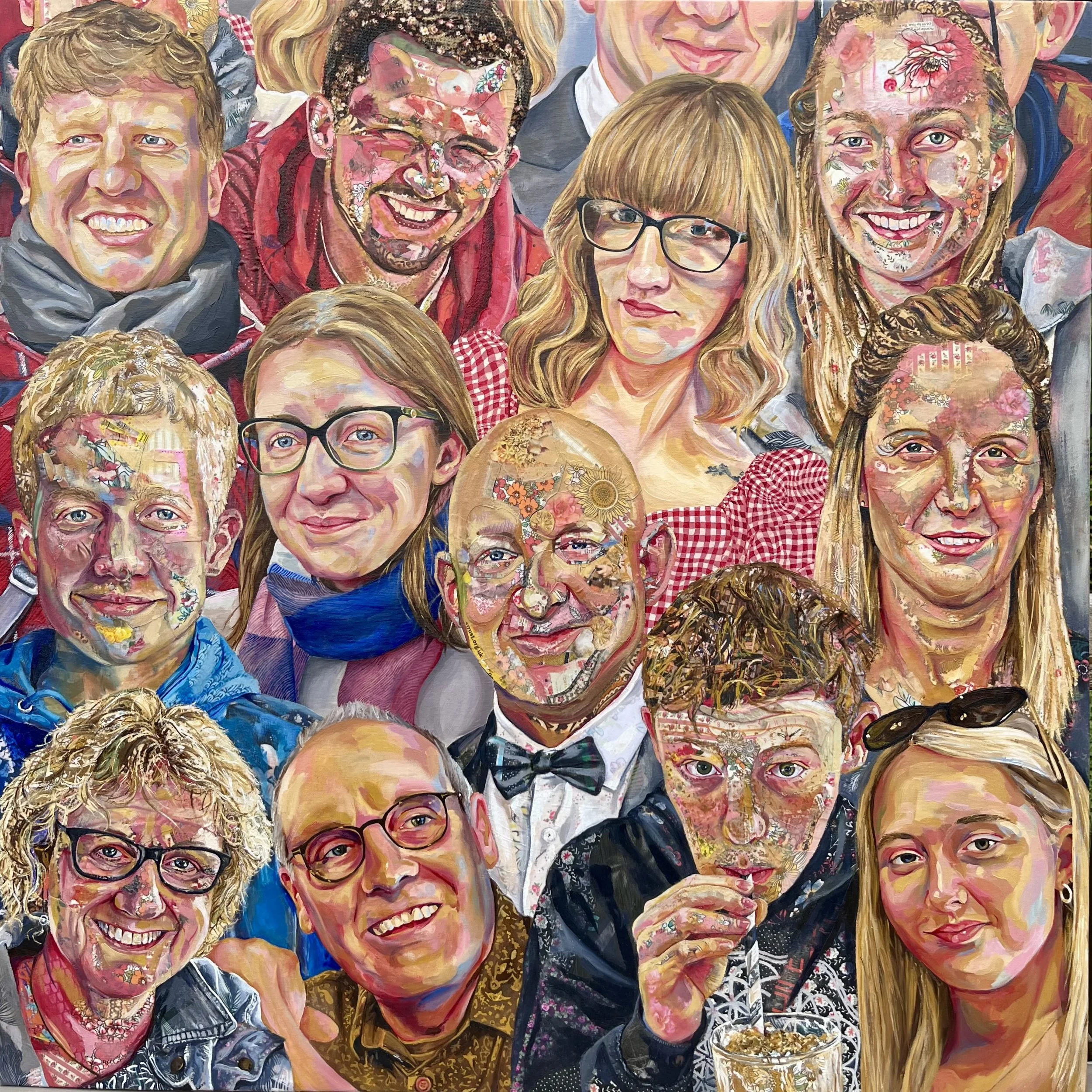 ‘Buxton Family Portrait’ mixed media 1x1 m