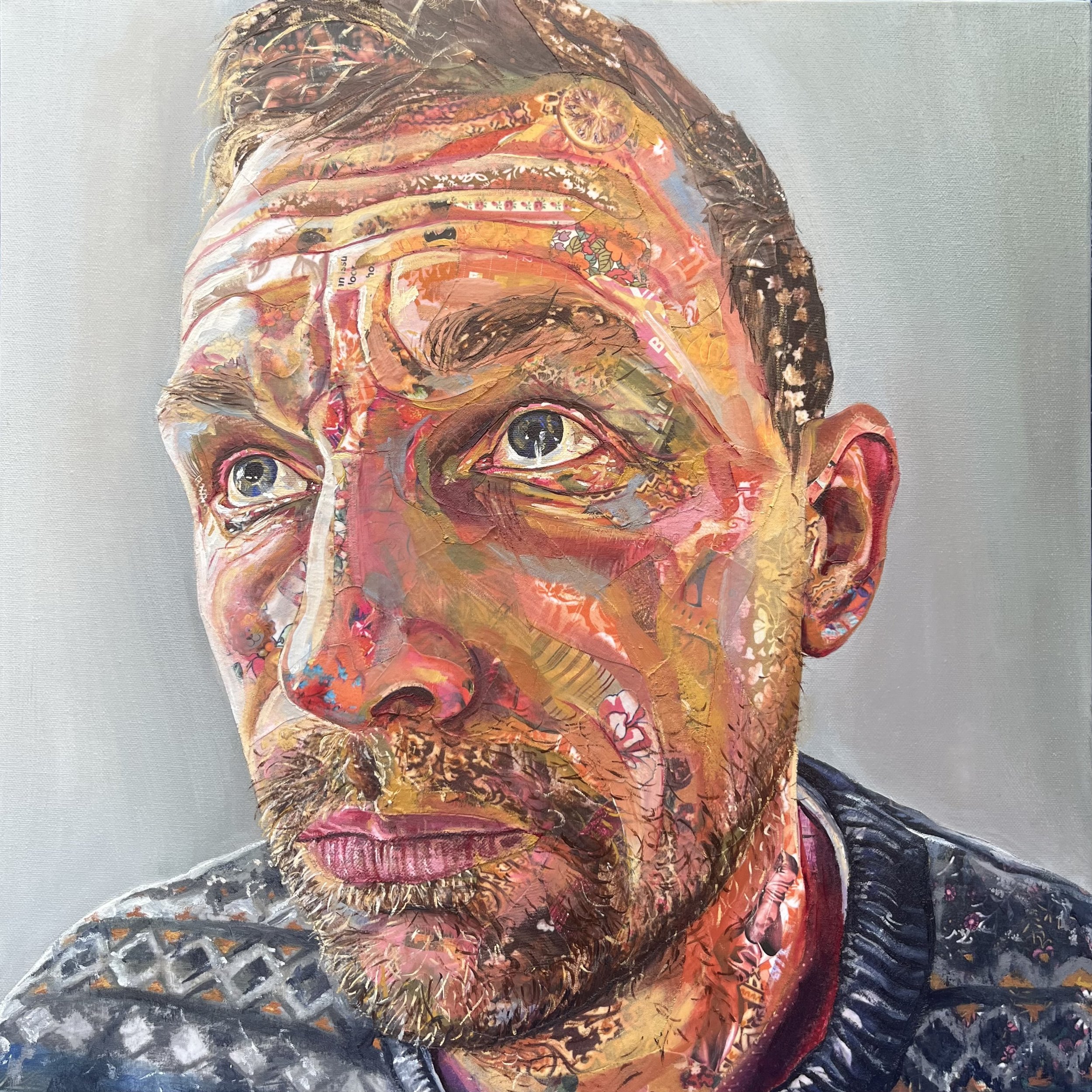 ‘Fed Up’ mixed media 50x50 cm