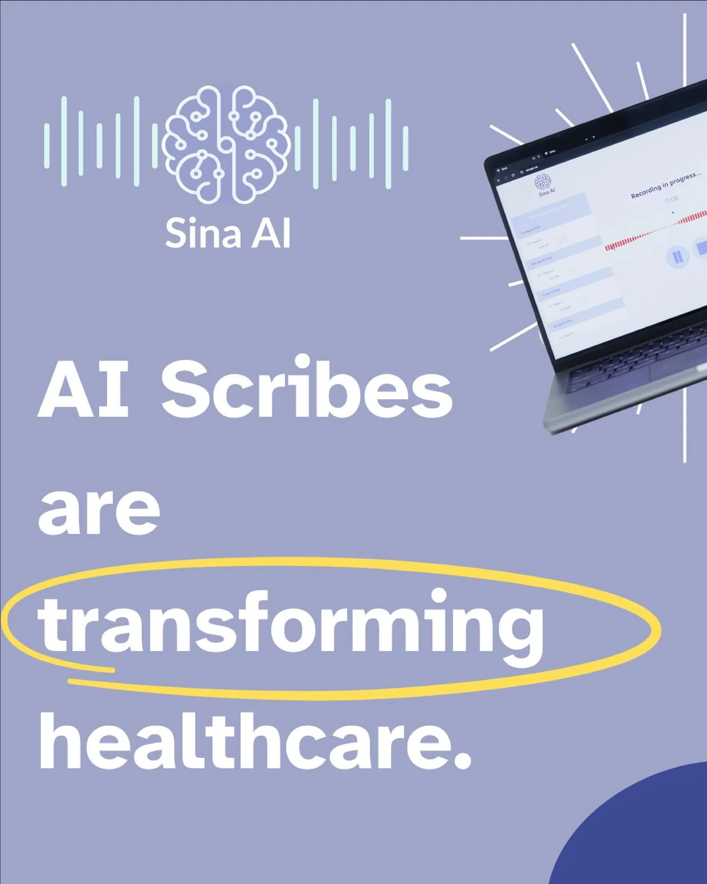 Improving healthcare, one encounter at a time. #sinaai #aiscribe