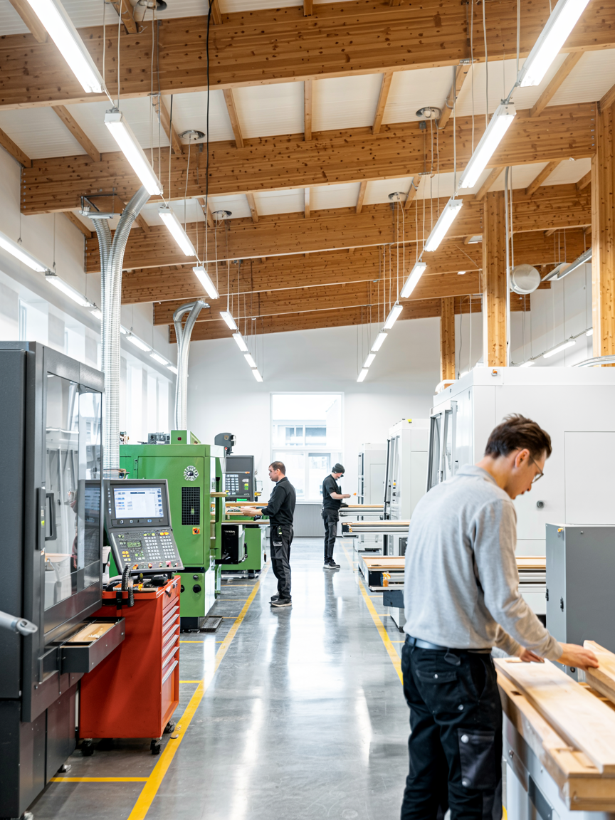 LED-Beleuchtung Werkshalle Industrie Schweiz – effiziente Hallenbeleuchtung für Produktionsanlagen und Arbeitssicherheit