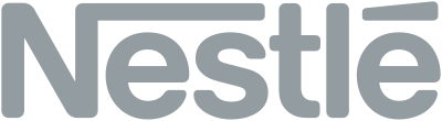 Logo von Nestlé in Graustufen