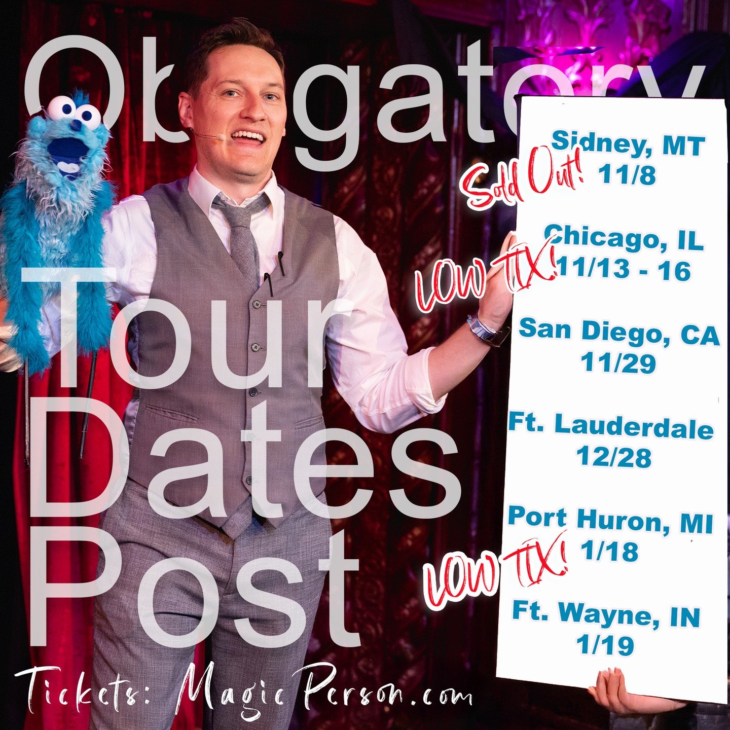 Come escape the world with me! Ticket link in bio!