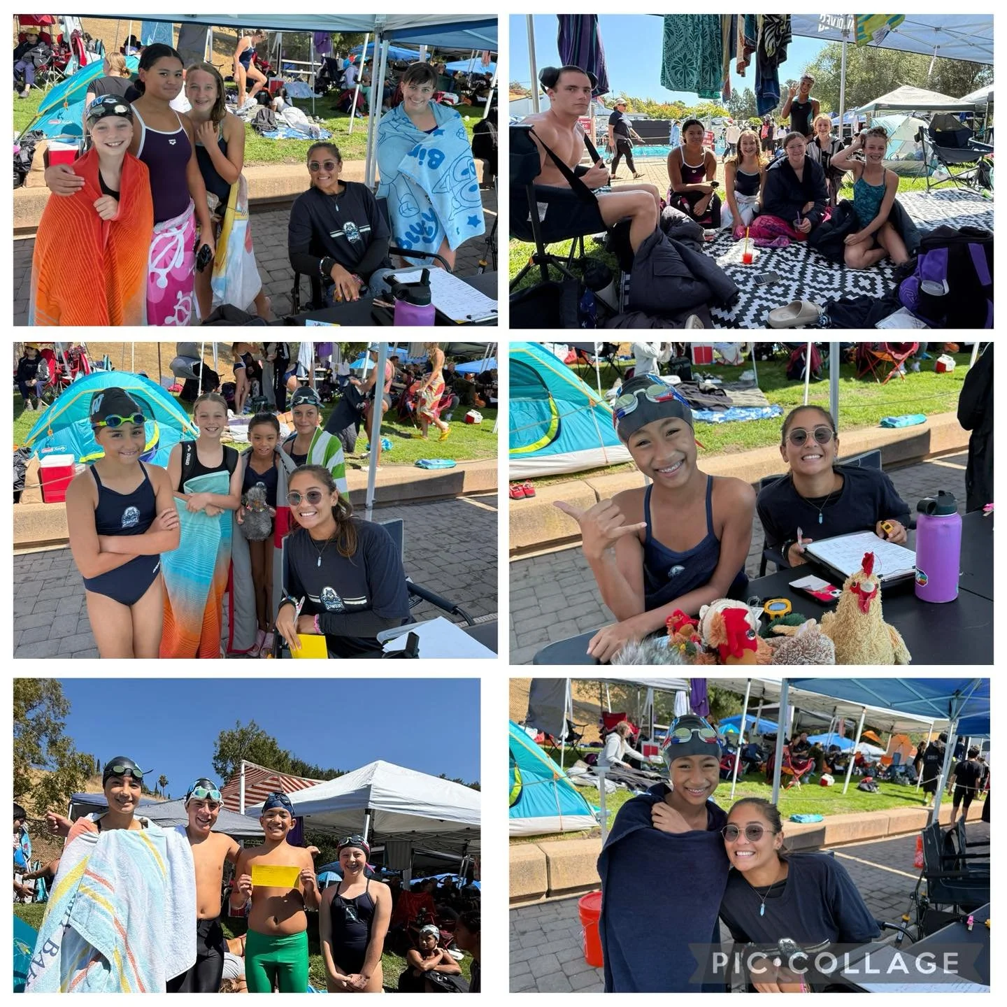 Coach Kristen and our BSW swimmers at the East Bay Silver Dolphins Age group meet.