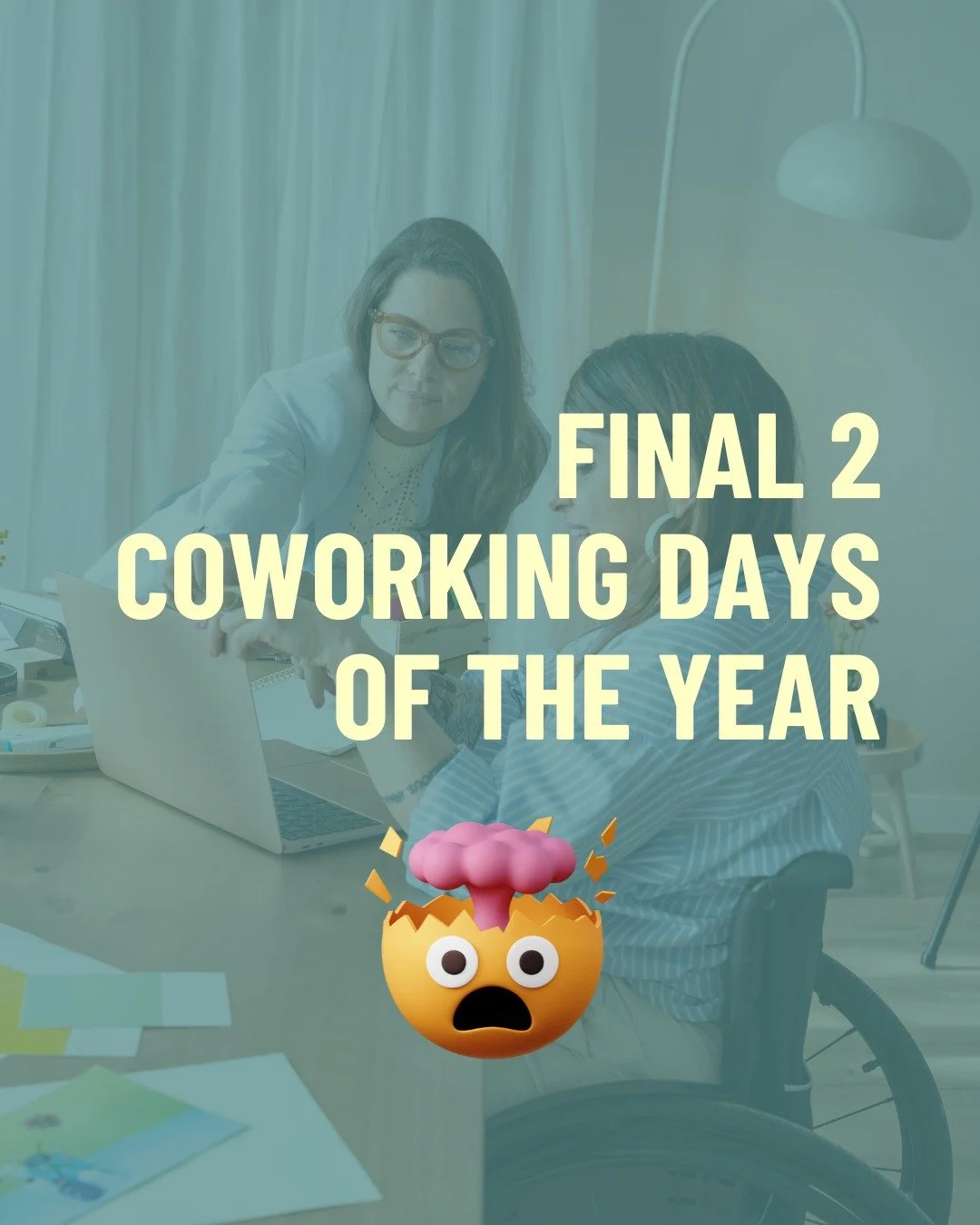 Only two more coworking sessions left before we break for the holidays!

Working from home during this time of year?

Whether you're dodging holiday prep, need a quieter space to focus, or just want adult conversation that isn't about gift lists&mdas