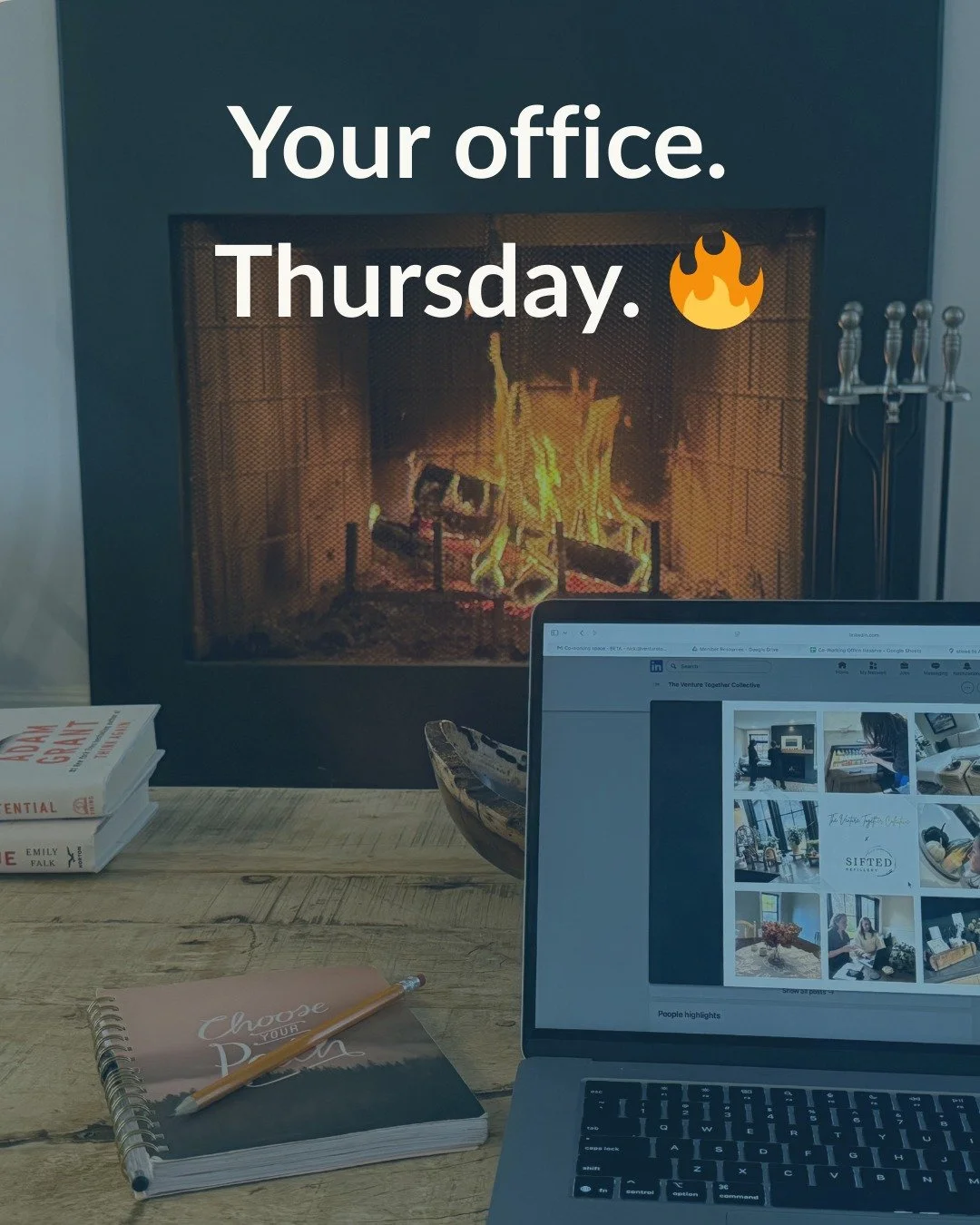 Hey friends north of Boston ... After a week buried under two feet of snow, I think we all need to see a human face that isn't on a Zoom screen. 

Come work from my space this Thursday. There will be a fire going, homemade soup and salad, and space f