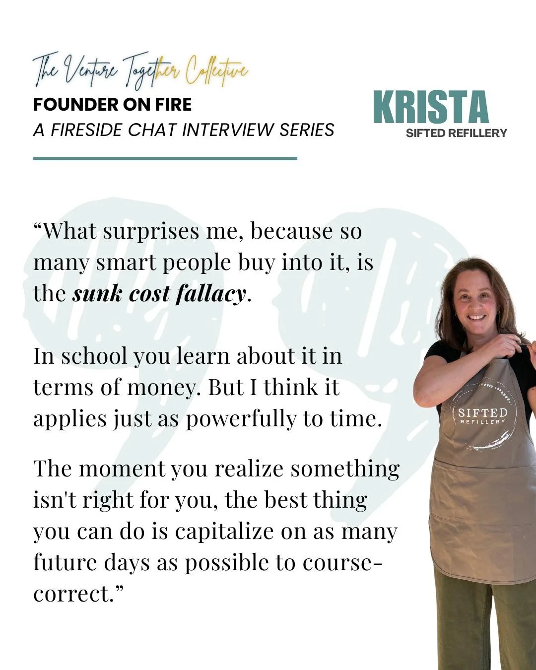 From architect. To metal smith. To store owner.

Meet Krista Knickerbocker: VTC member and founder of the soon-to-open Sifted Refillery, bringing a whole new way to shop to the Merrimack Valley.

We sat down with Krista this month and honestly? Her j