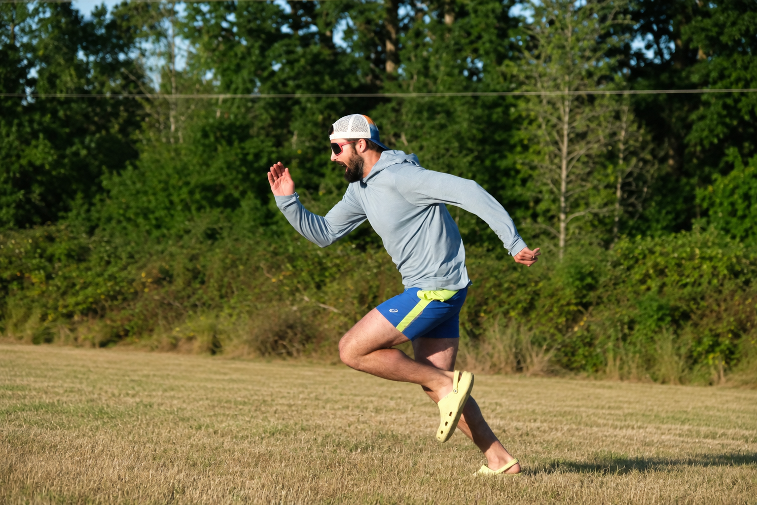 Ford Eimon, Assistant Cross Country and Track Coach at Bainbridge High School, running outdoors at Cascadia Running Camp.