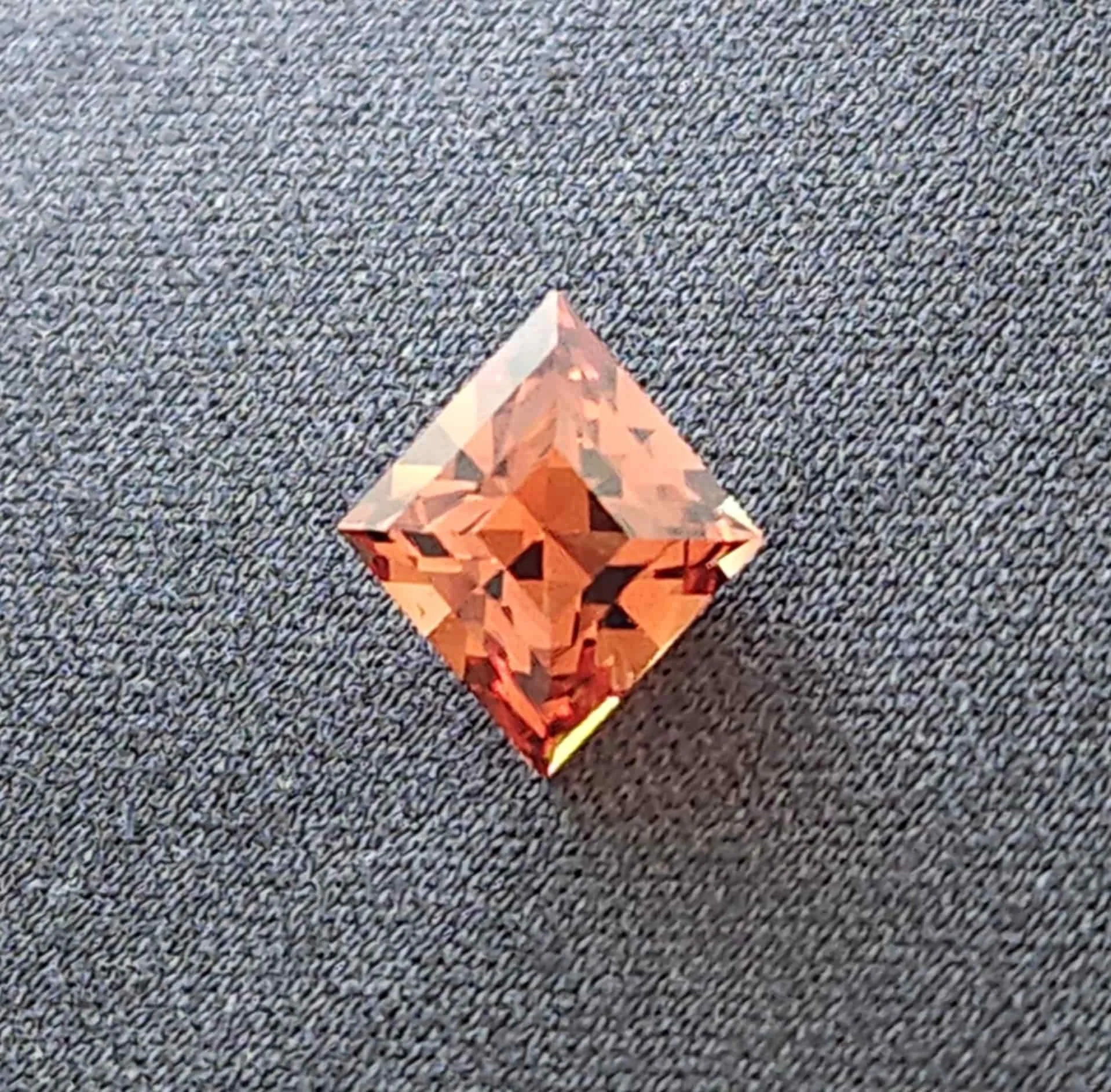 Custom Precision-Faceted Oregon Sunstone Rhombus 1.6ct #272