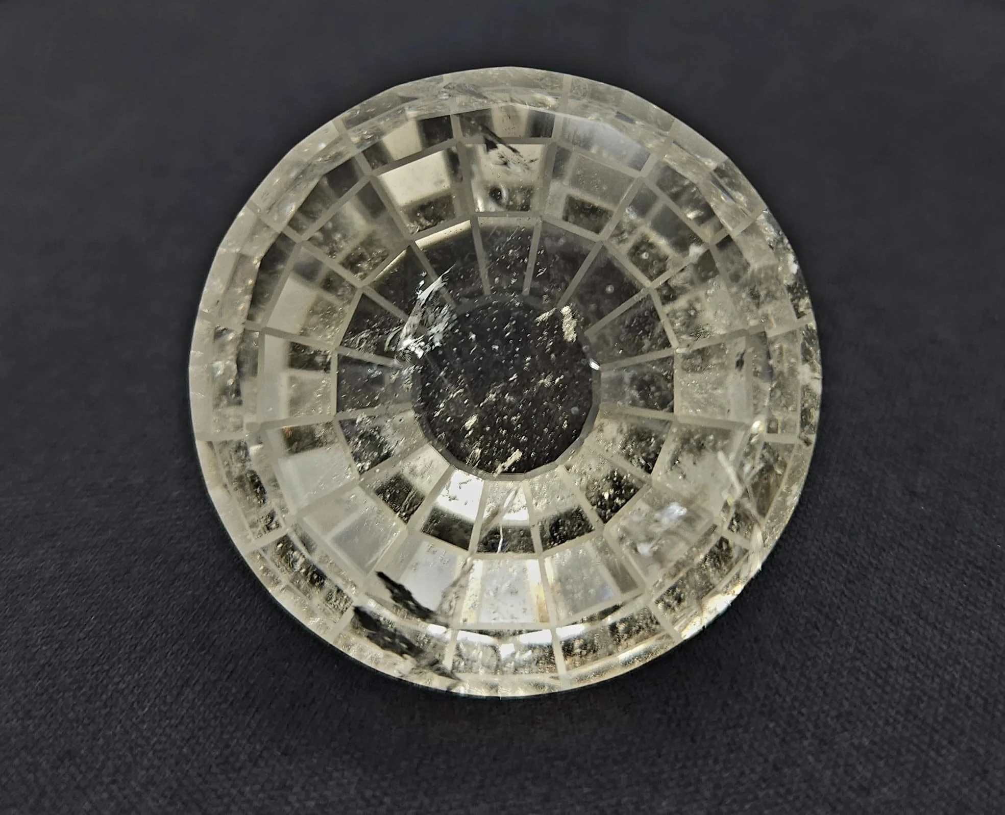 Custom Frosted Faceted Round Quartz 85.9ct #174