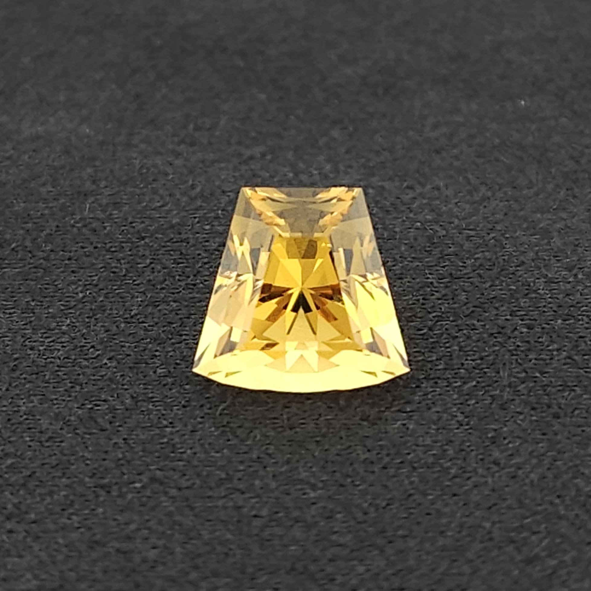 Custom Precision Faceted Bahia Citrine - Freeform Frosted Cut Gemstone #214