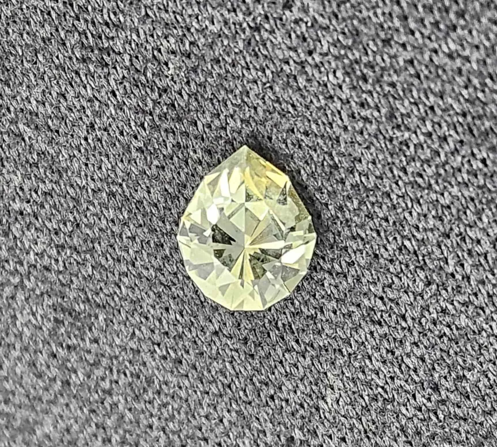 Custom Precision Faceted Montana Sapphire Teardrop - 0.38ct #244