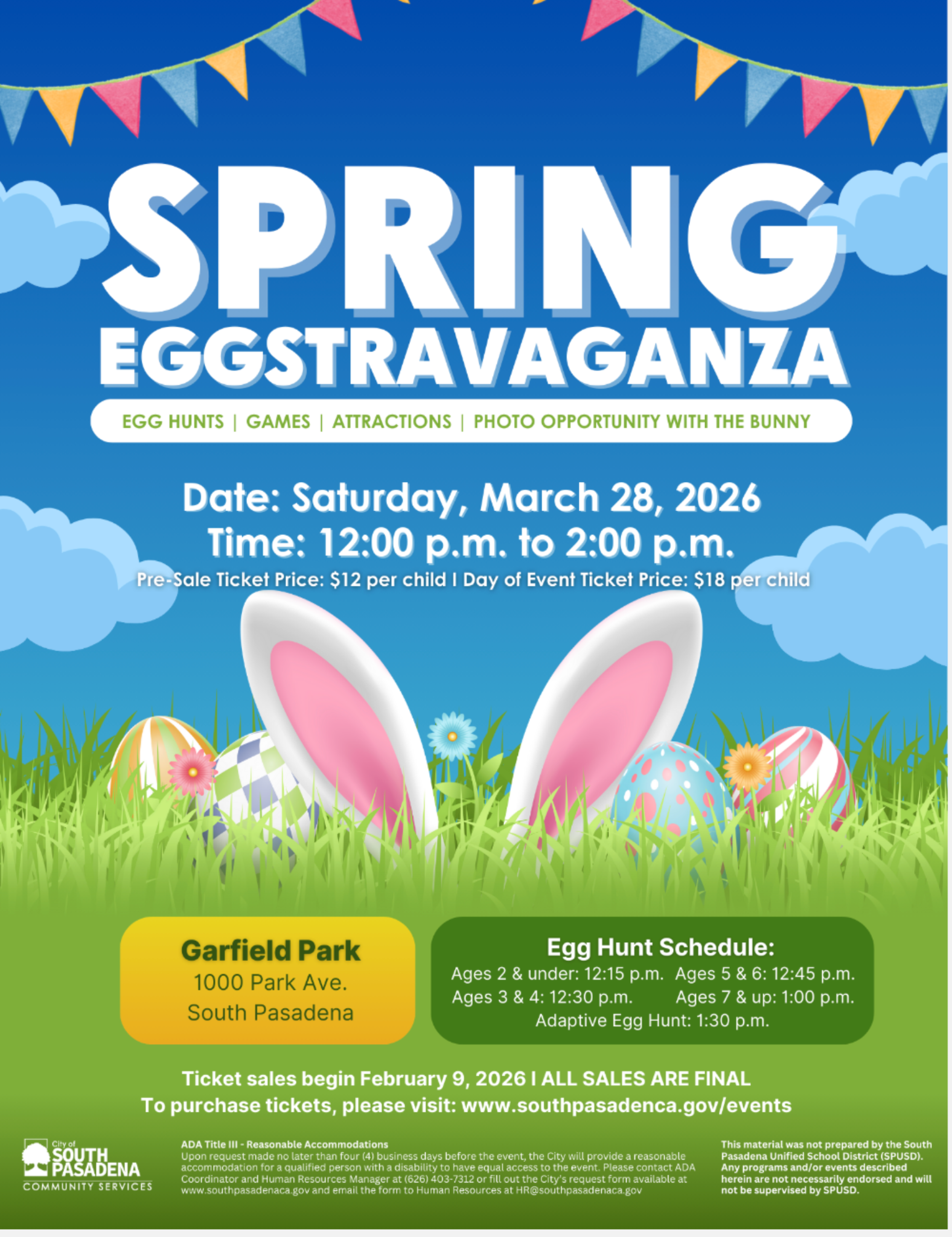 South Pasadena Spring Eggstravaganza 2026 at Garfield Park