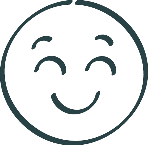 Icône représentant un visage souriant, symbolisant la première consultation.