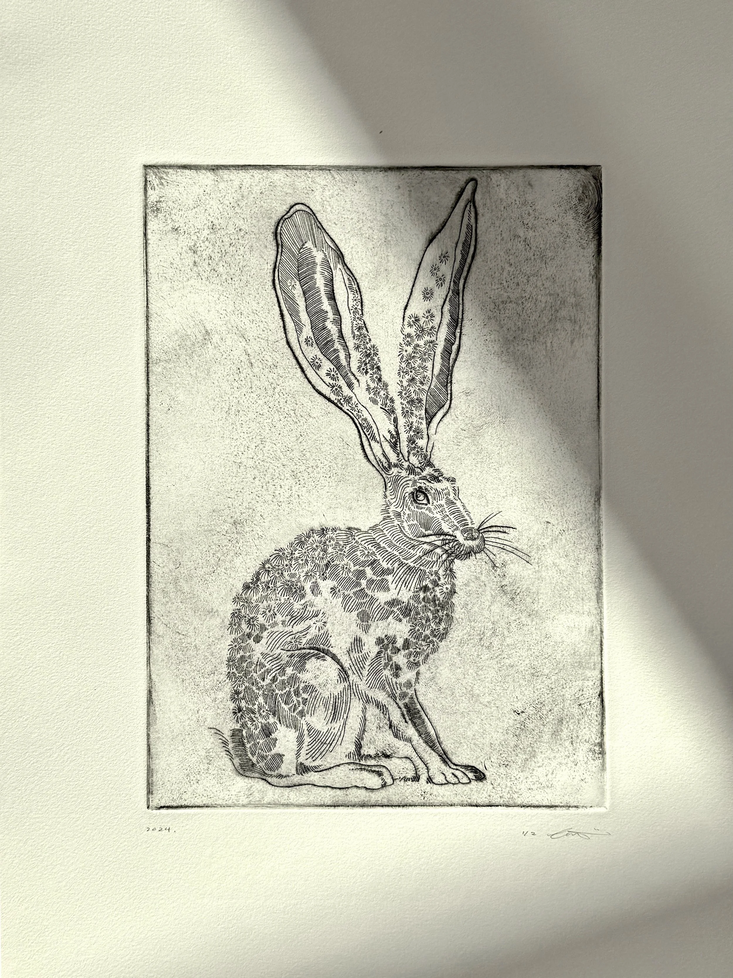 Intaglio Bunny Etching