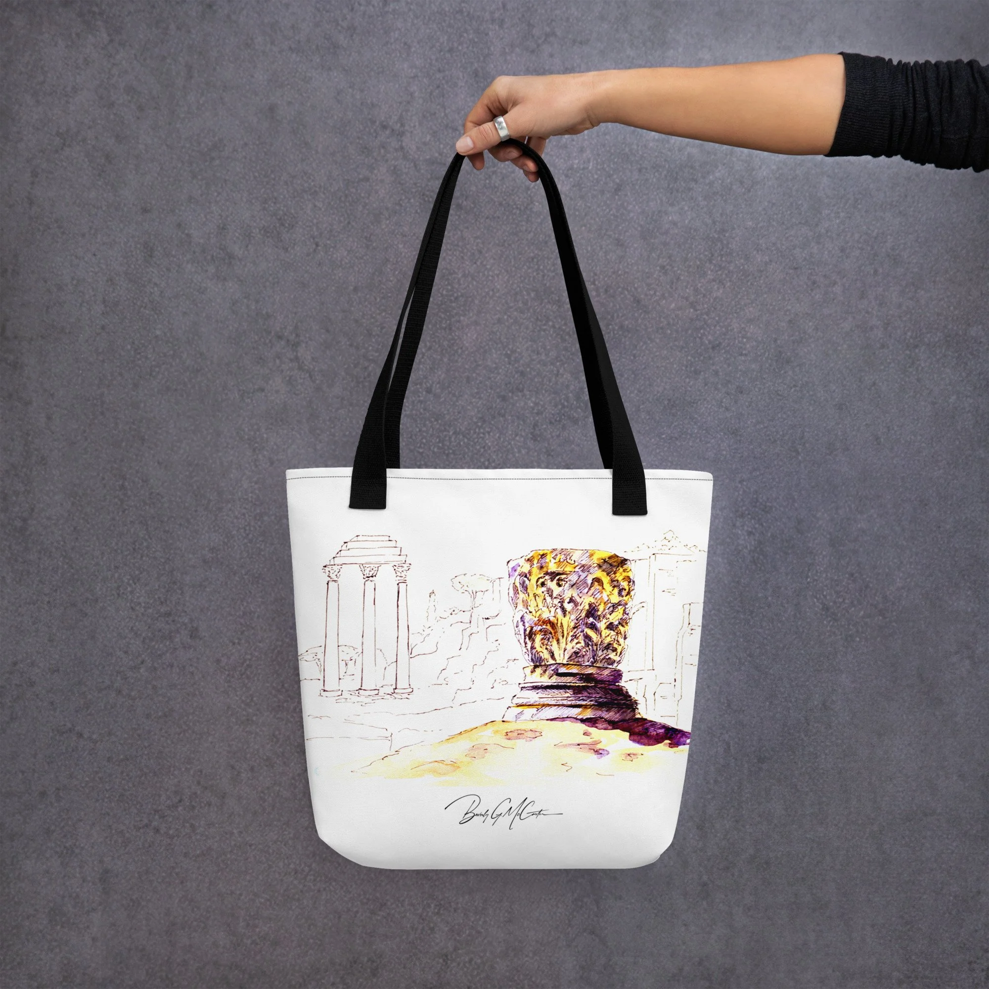 “Roman Forum Temple of Castor and Pollux” – Art Tote Bag