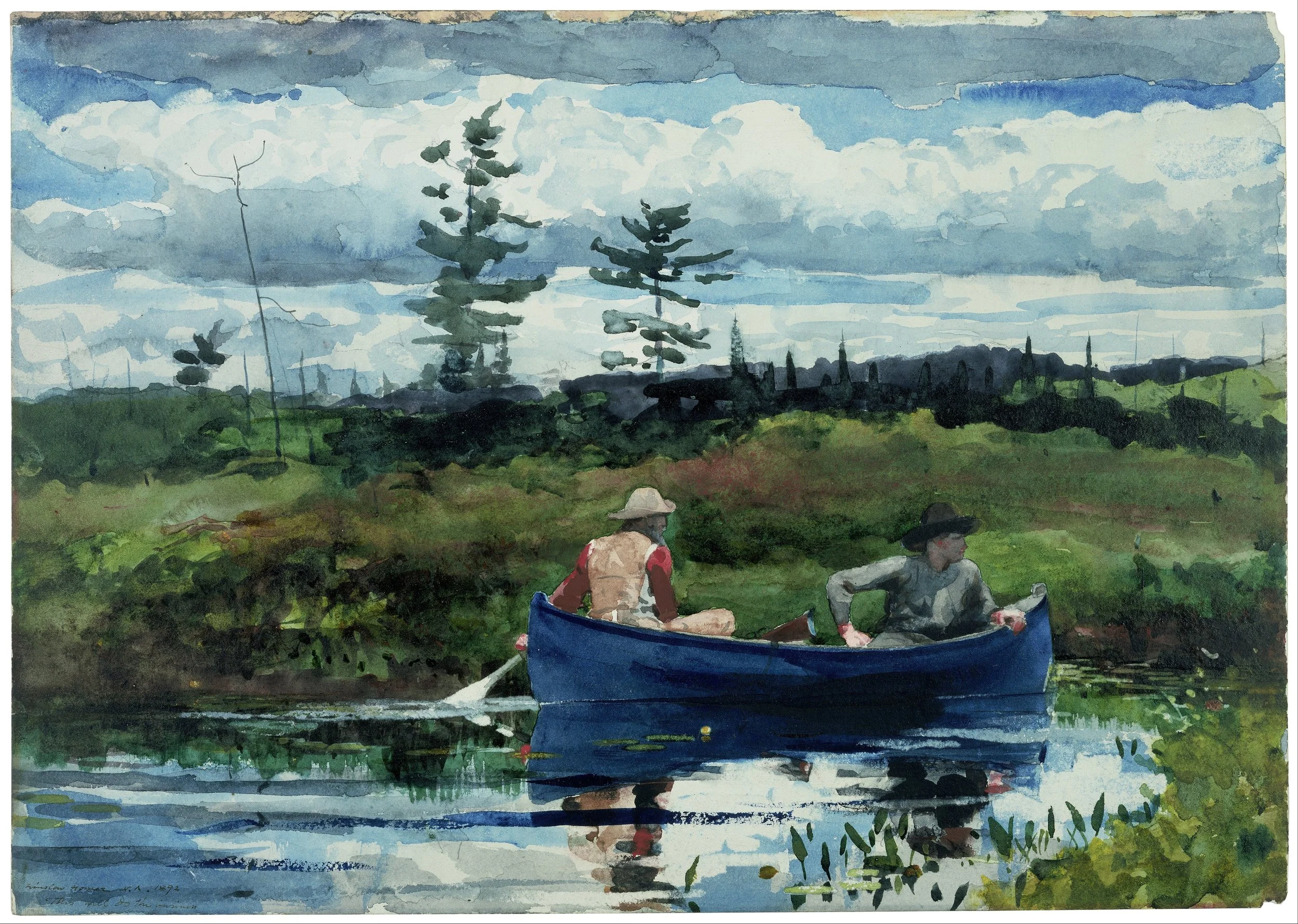 Winslow Homer , The Blue Boat (1892), watercolor on paper