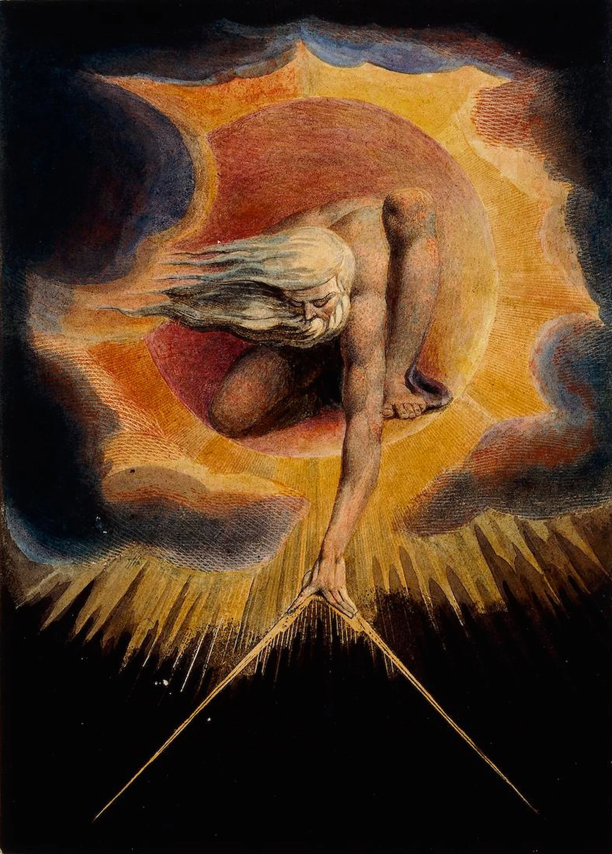 William Blake's The Ancient of Days (1794). watercolor on paper