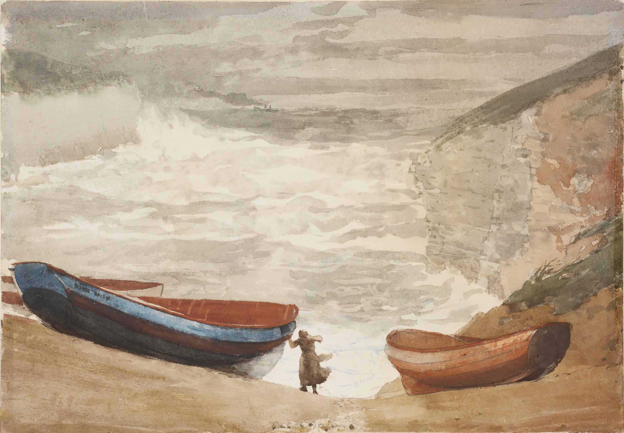 Winslow Homer - English Coastal Scene (1878). watercolor