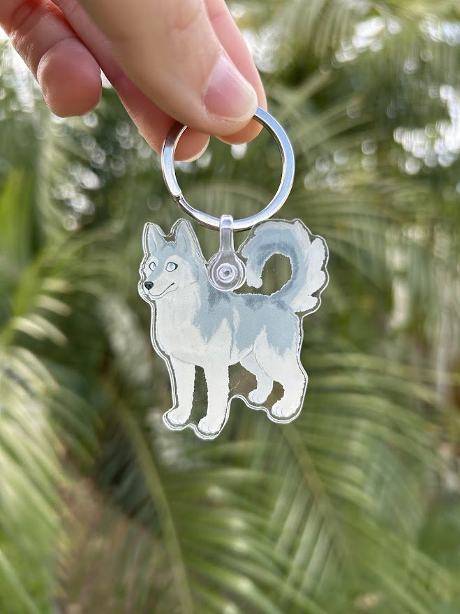 Siberian Husky Acrylic Keychain