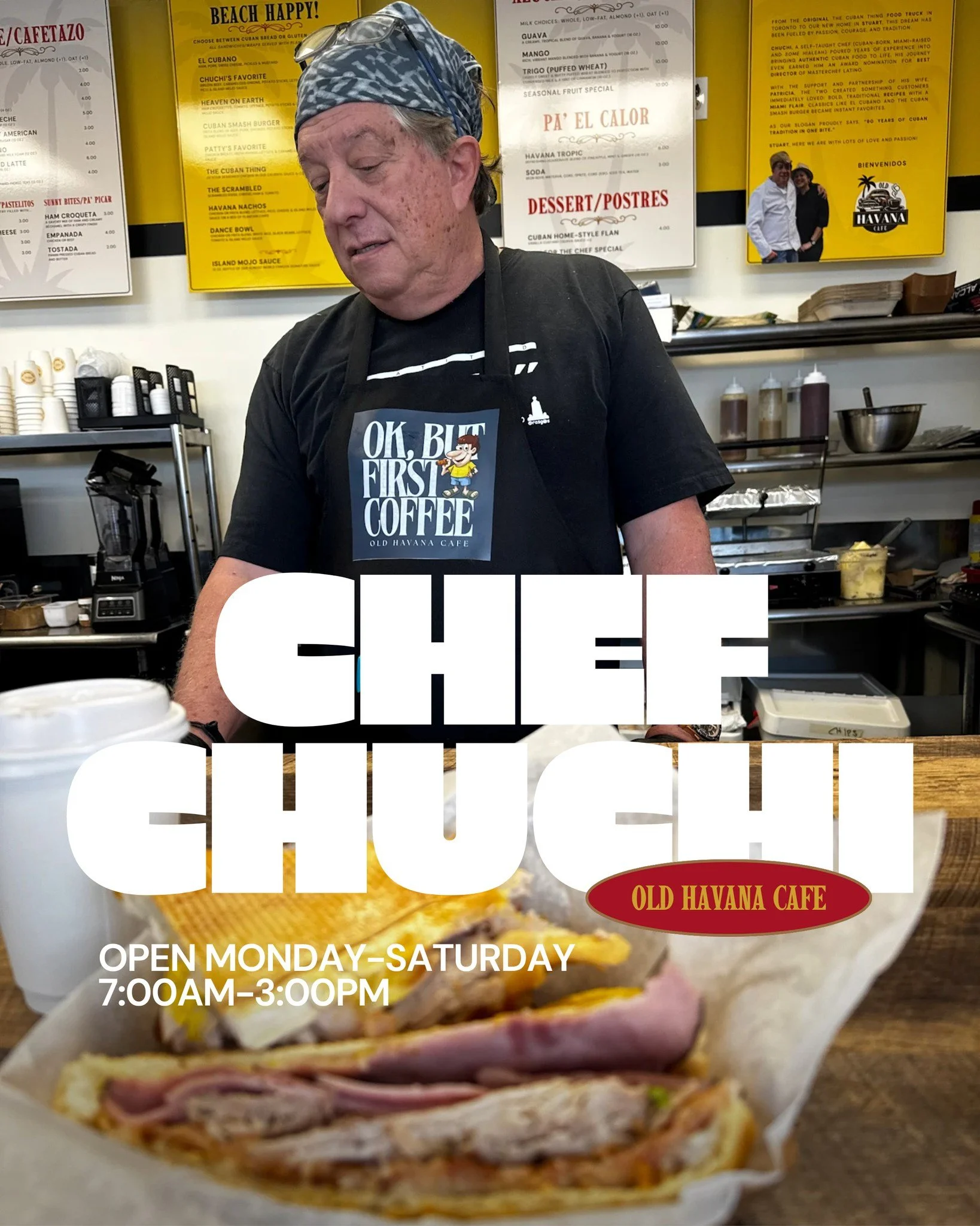 Chef Chuchi in his element 🍴

Focused, fearless, and making every order a little piece of Havana. Stop by and taste the magic for yourself!

#oldhavanacafe #stuartfl #chefchuchi