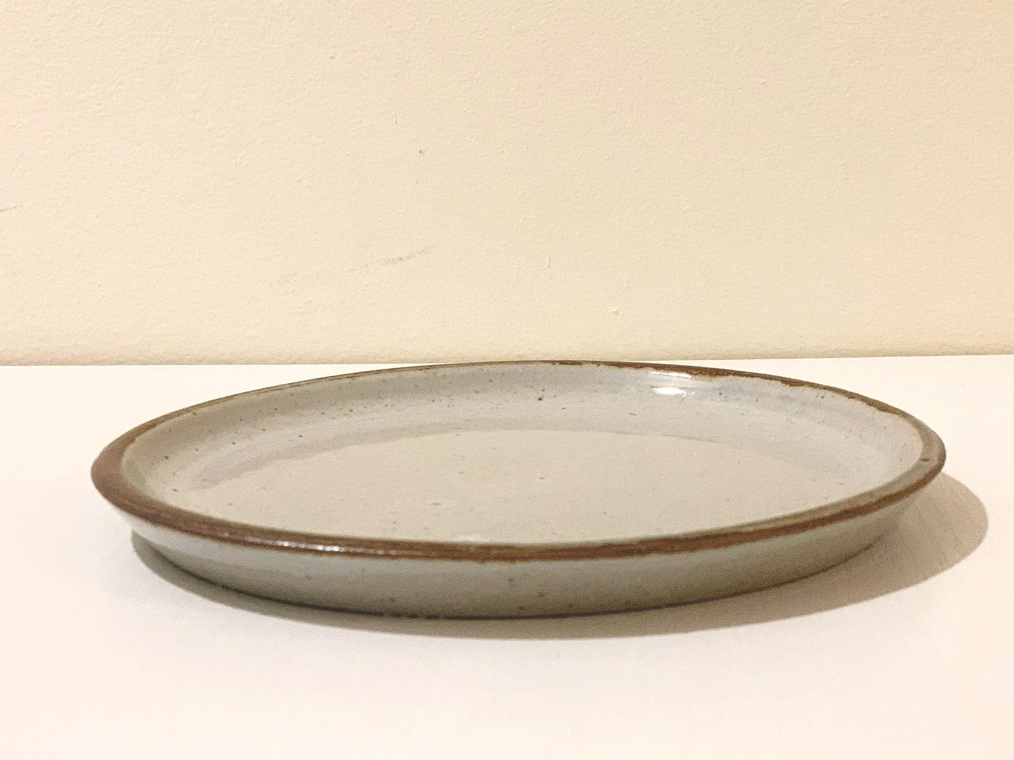 Small White Rimmed Plate