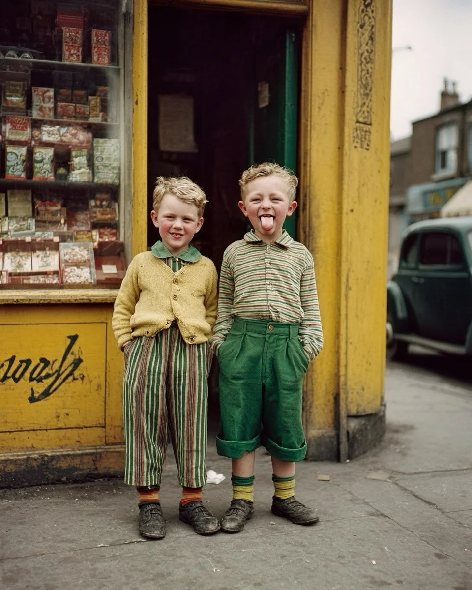 ‘ The Garden of England ‘ 
London kids of another time —
cheek, grit and mischief written on their faces.
The streets raised them,
the laughter kept them,
and the smoke of the old world lingers still.
Fragments of lives you almost