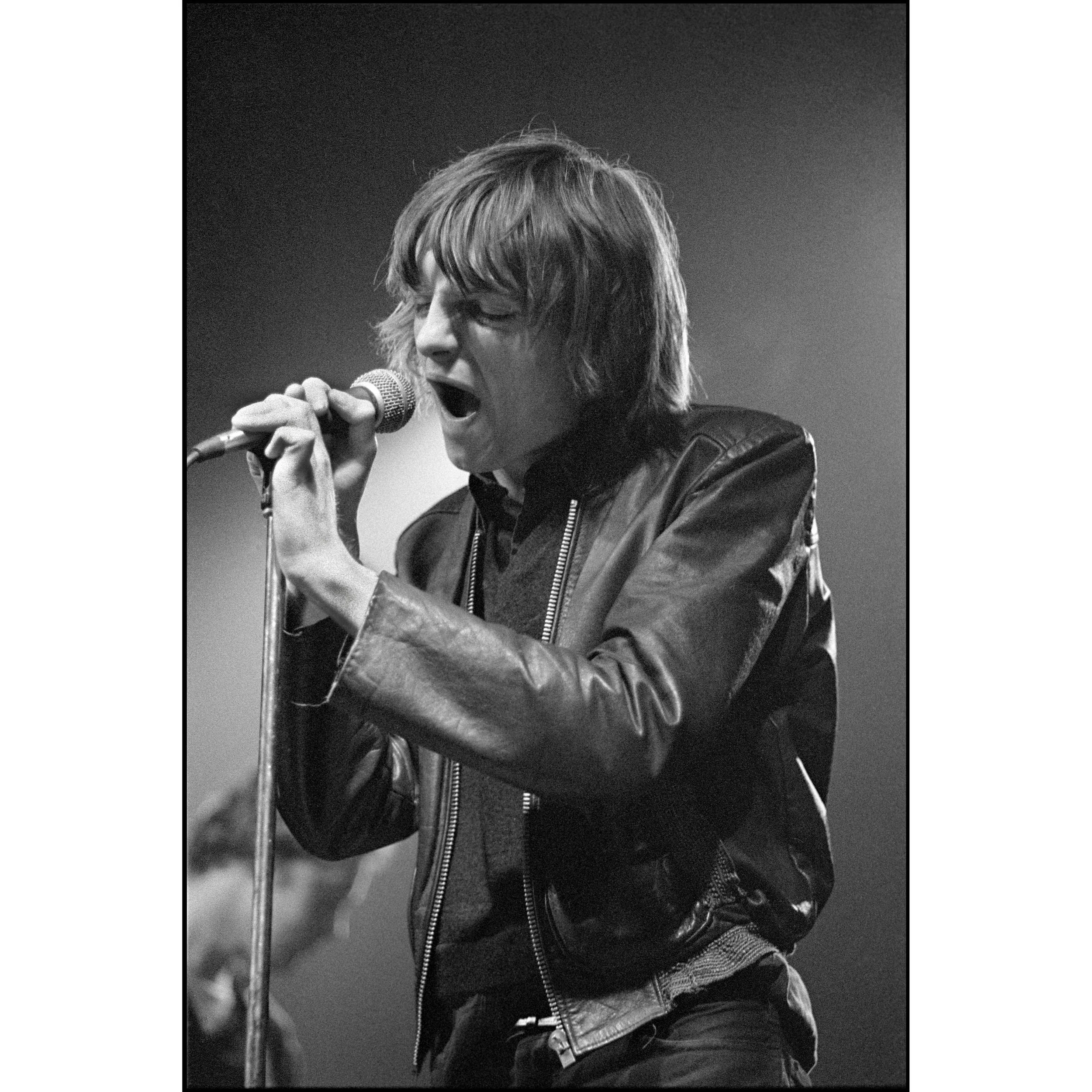 Mark E Smith of The Fall live in 1982 by David Corio