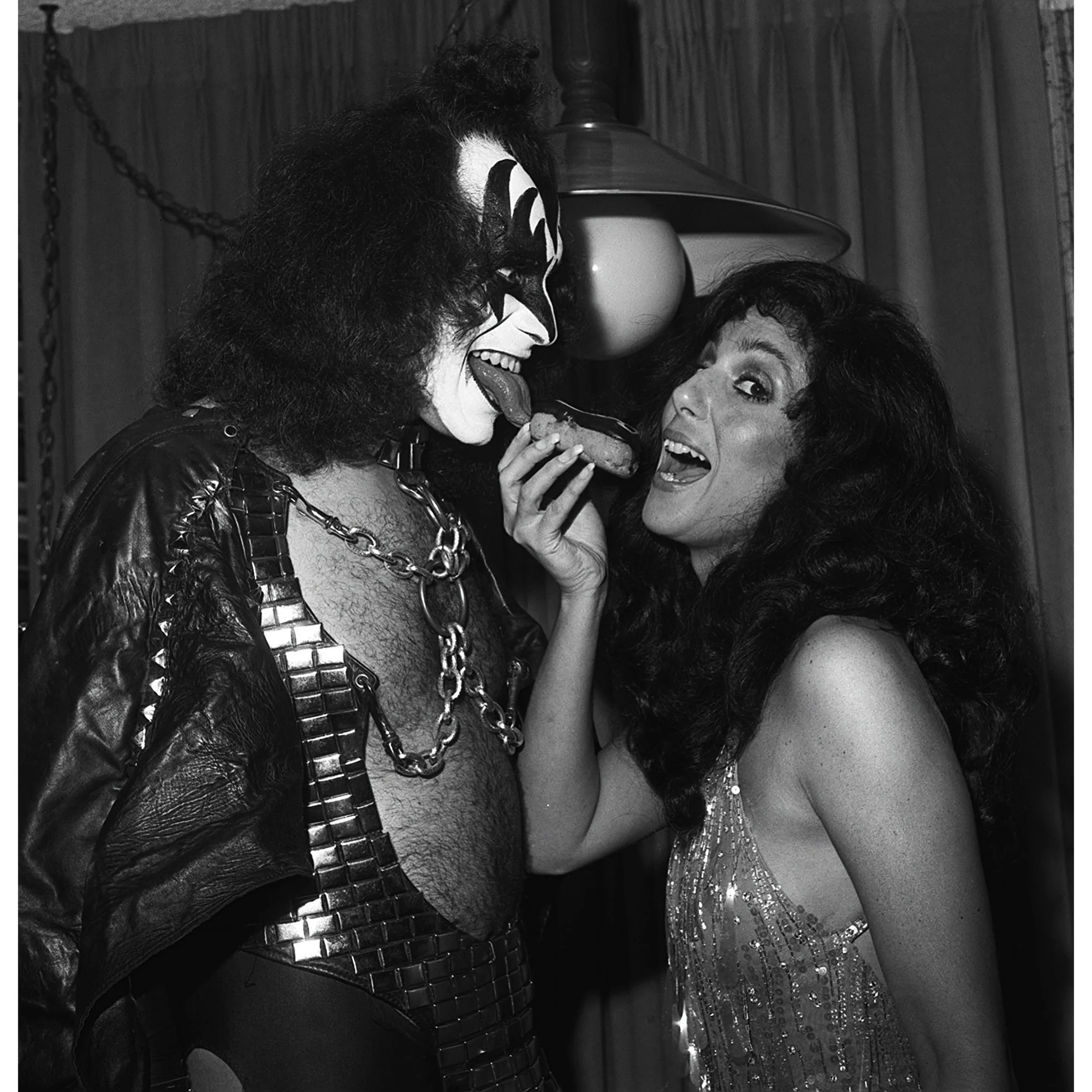 Gene Simmons of Kiss with Cher by James Fortune