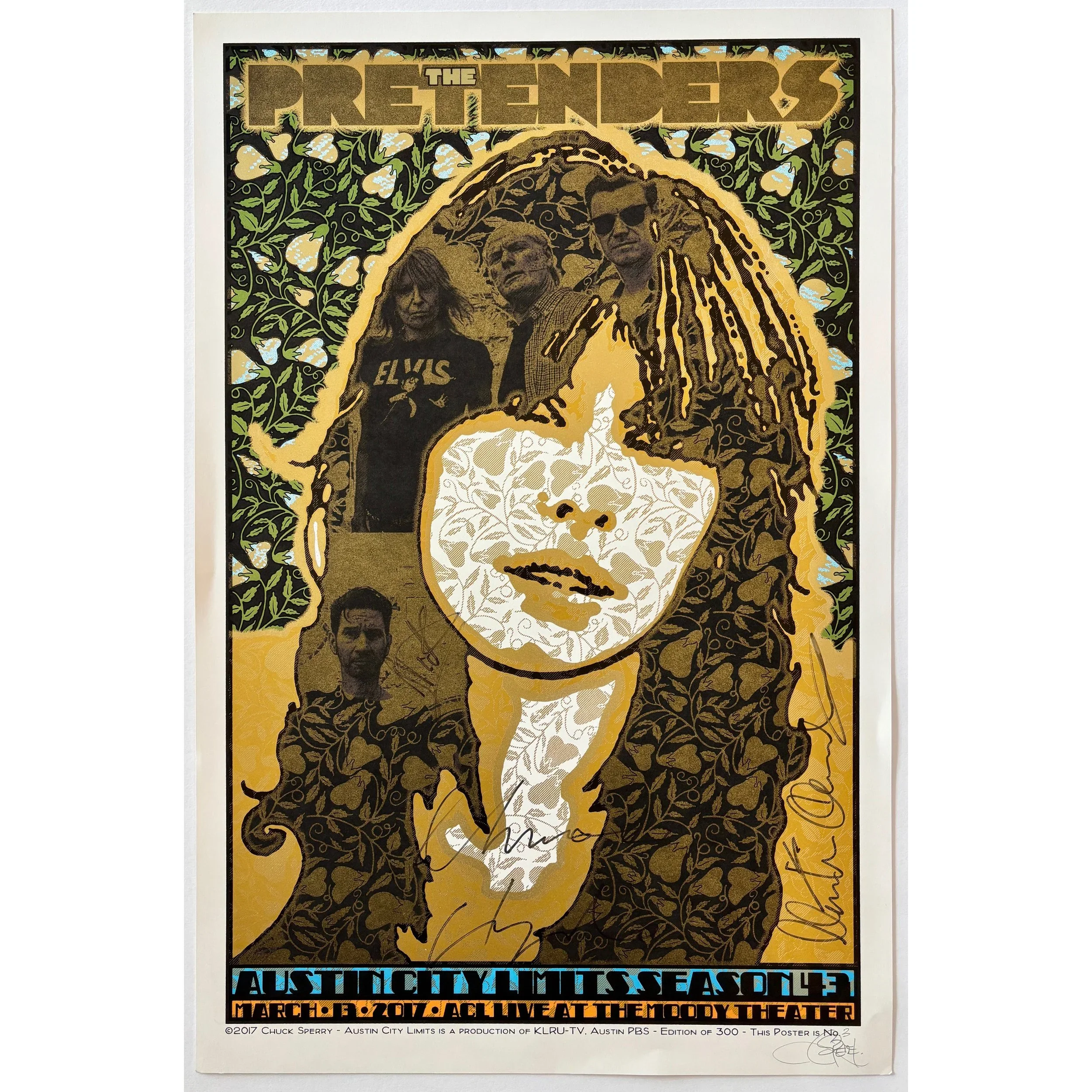 The Pretenders - Austin City Limits original poster - Signed by Chrissy Hynde
